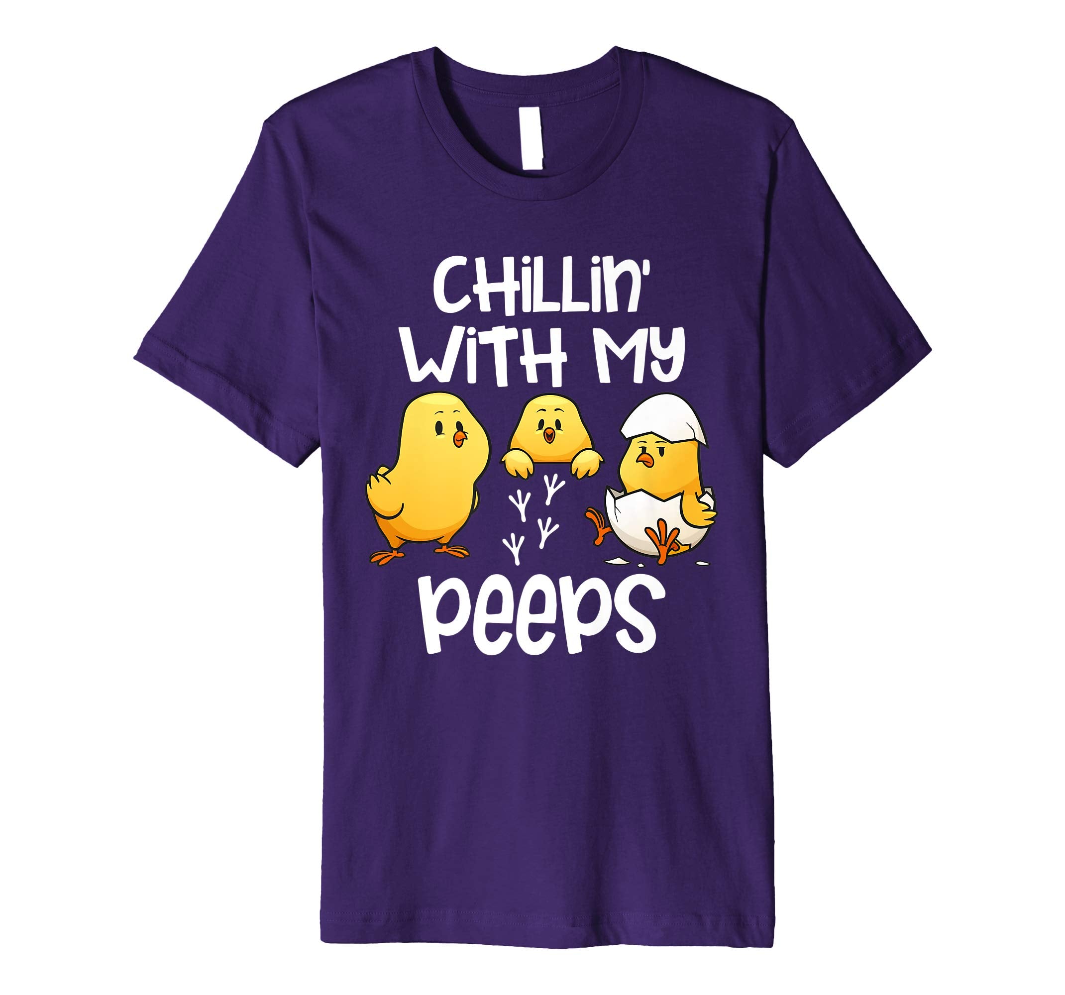 Chillin With My Peeps Happy Easter Kids Boys Girls T Shirt