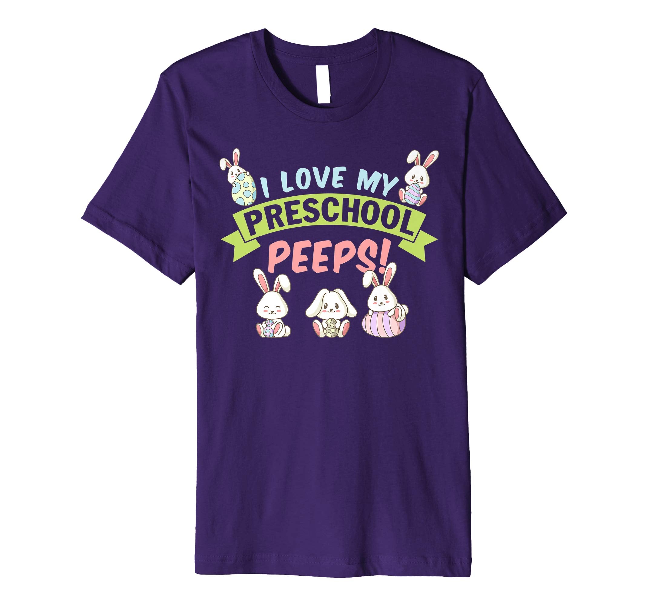 I Love My Preschool Peeps Bunnies Easter Teacher Shirt