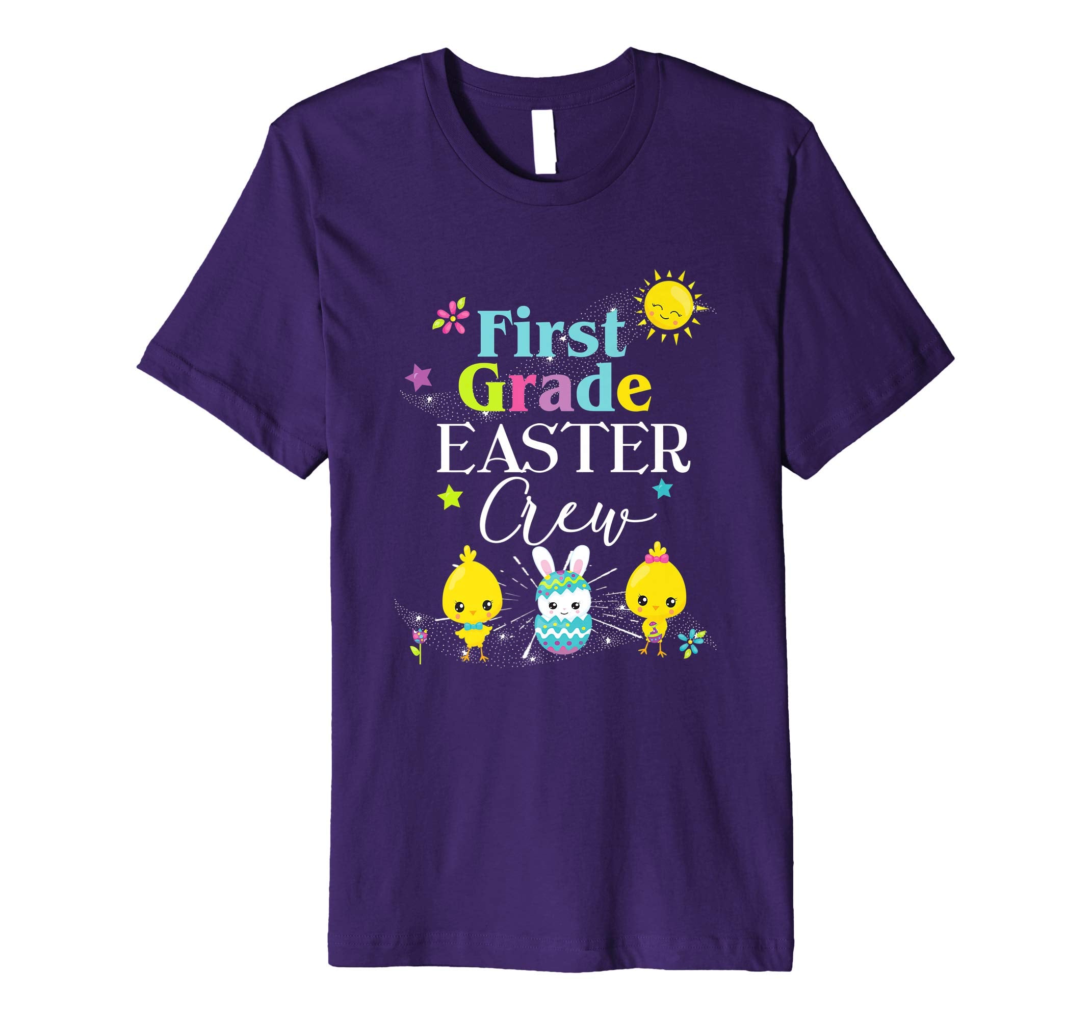 First Grade Teacher Student Easter School Shirt Cute Crew