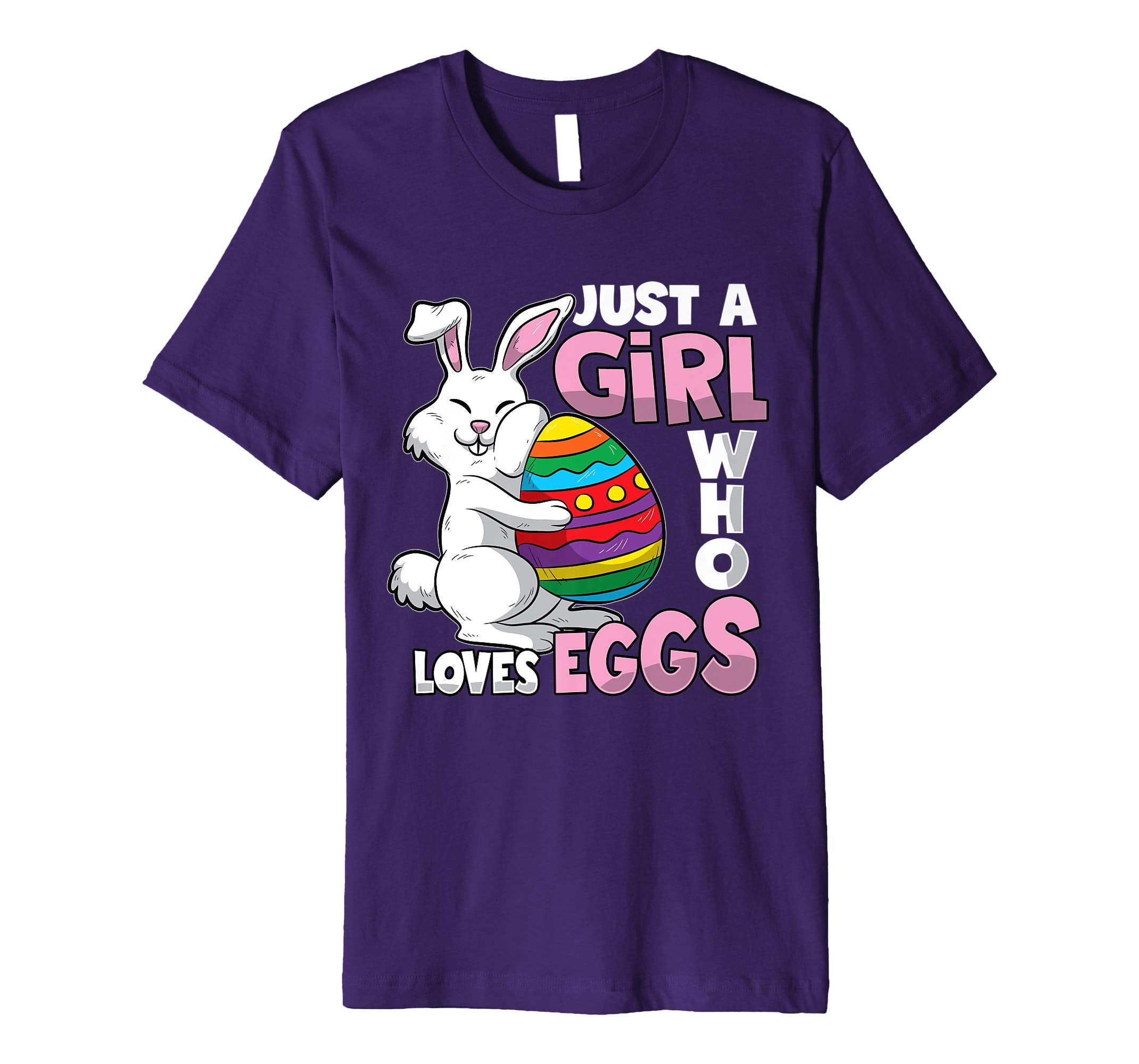 Egg Hunt Easter Girl T-shirt Cute Girls Teens Women Gift