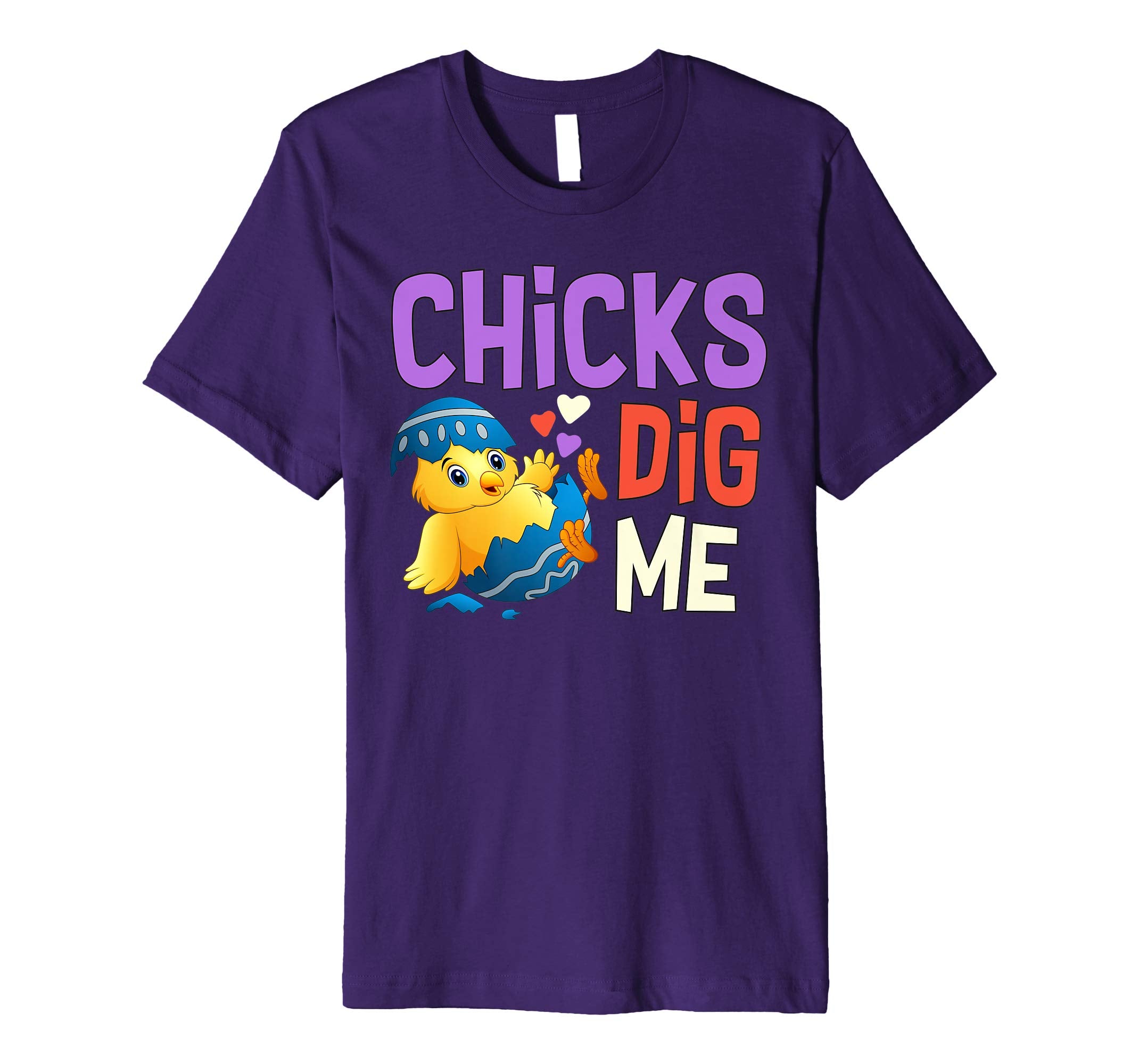 Chicks Dig Me Egg Hunt Happy Easter Kids Boys Girls T Shirt