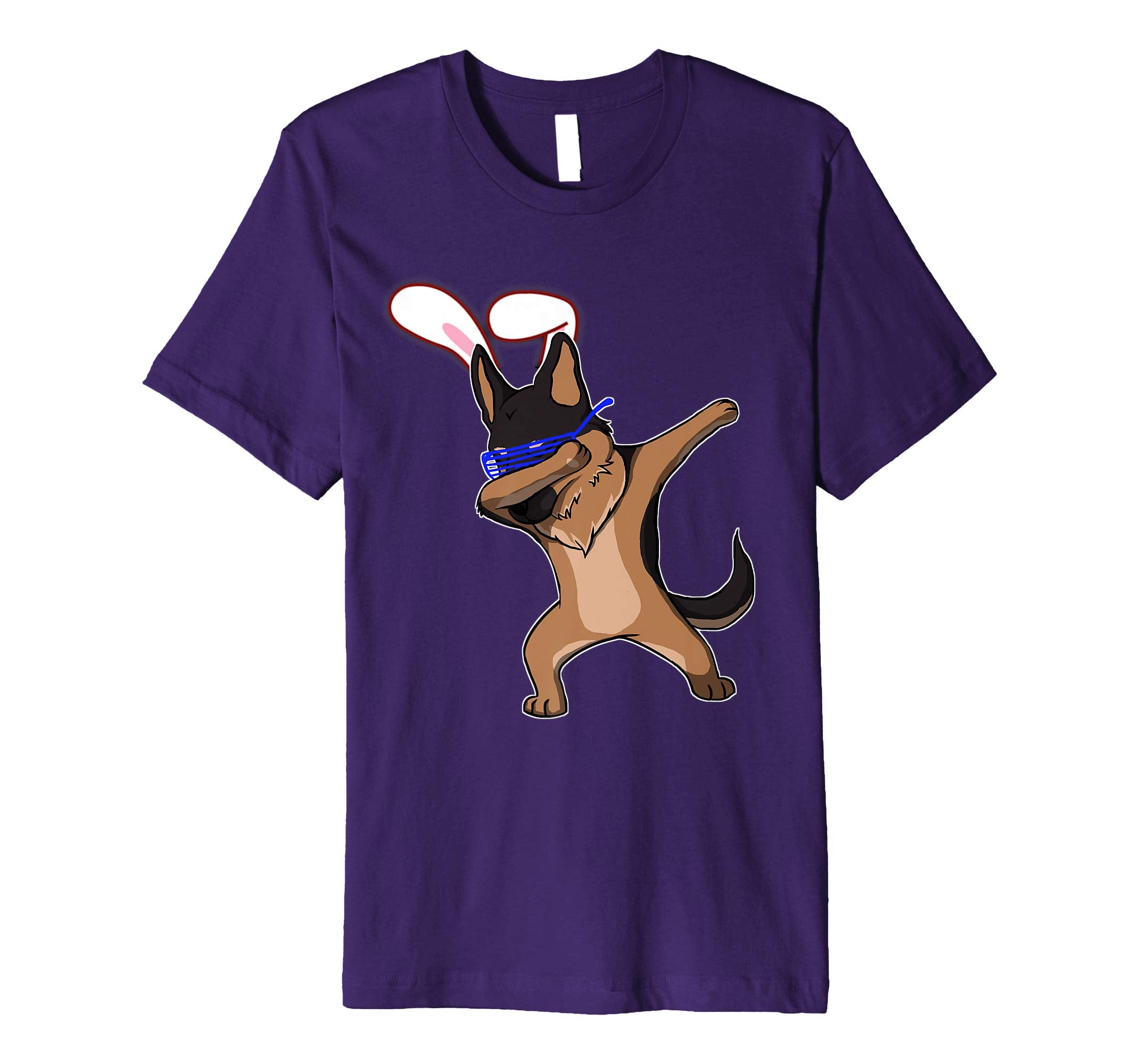 Easter Bunny Dabbing German Shepherd Dog Tshirt Rabbit Ears