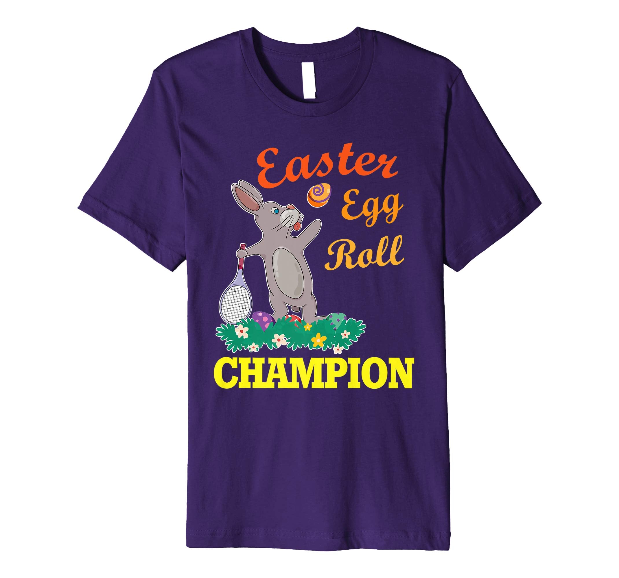 Bunny Rabbit Playing Tennis Easter Egg Roll Champion Shirt