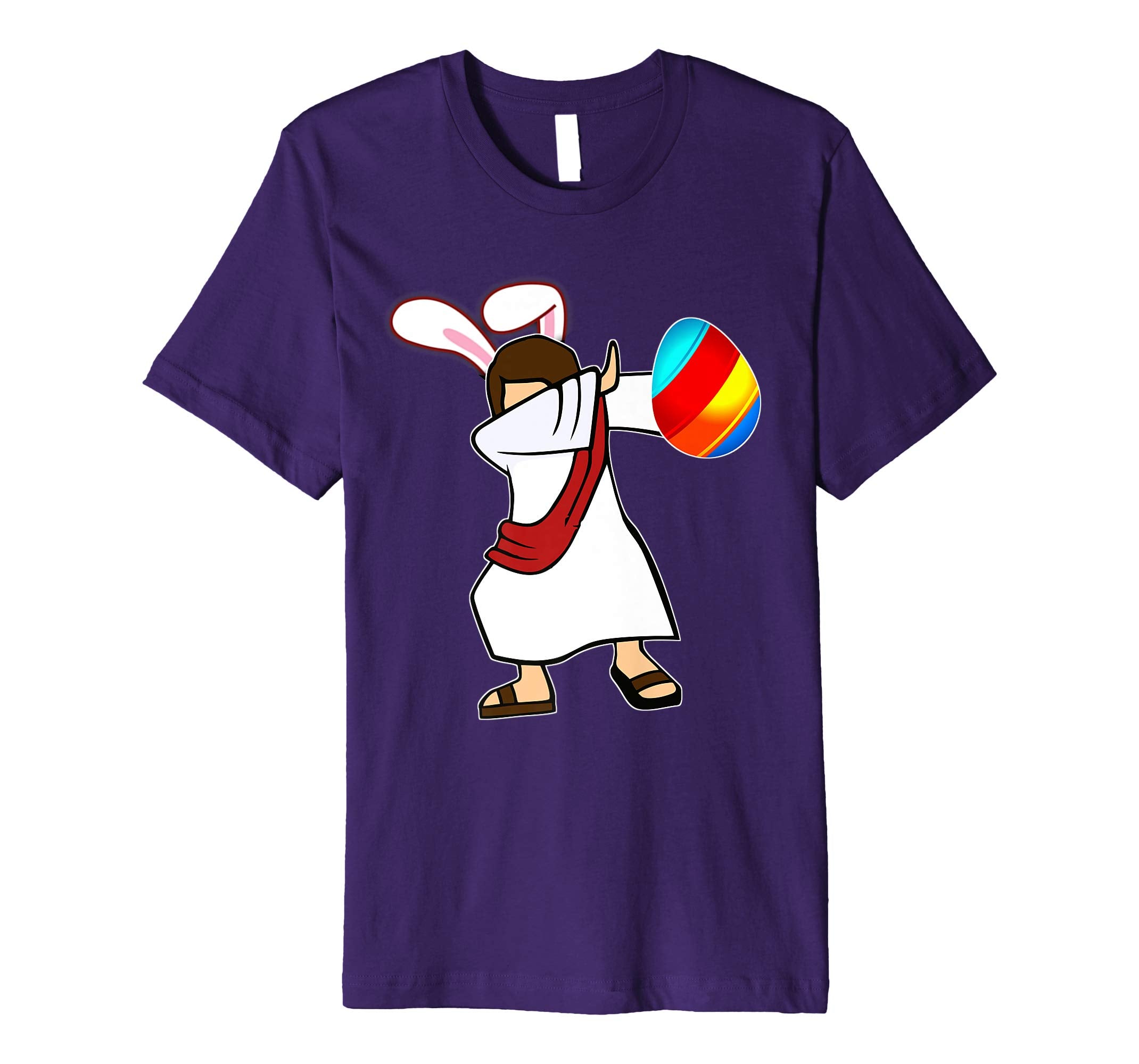 Easter Bunny Dabbing Jesus Christian Tshirt Egg Ears Gift