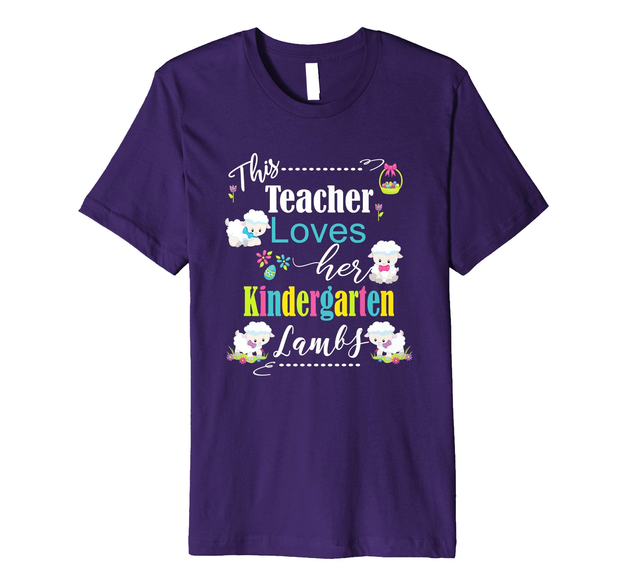 Kindergarten Easter Teacher Shirt Cute Love My Lambs Tee