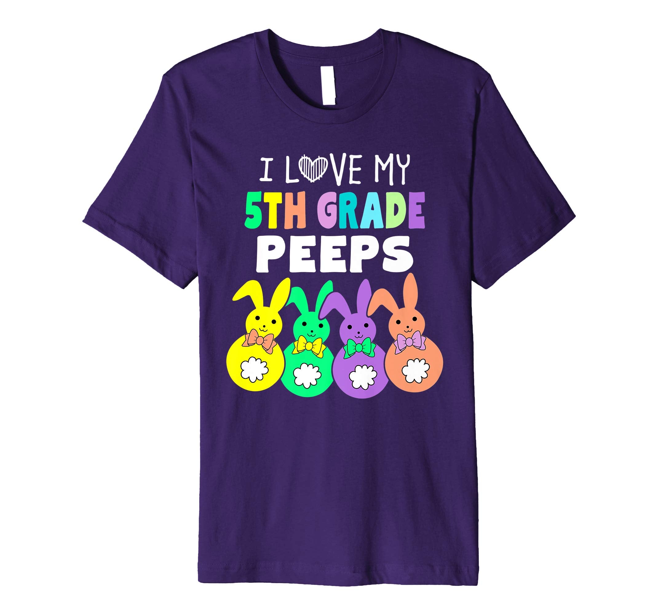 I Love My Fifth 5th Grade Peeps Happy Easter Teacher T Shirt