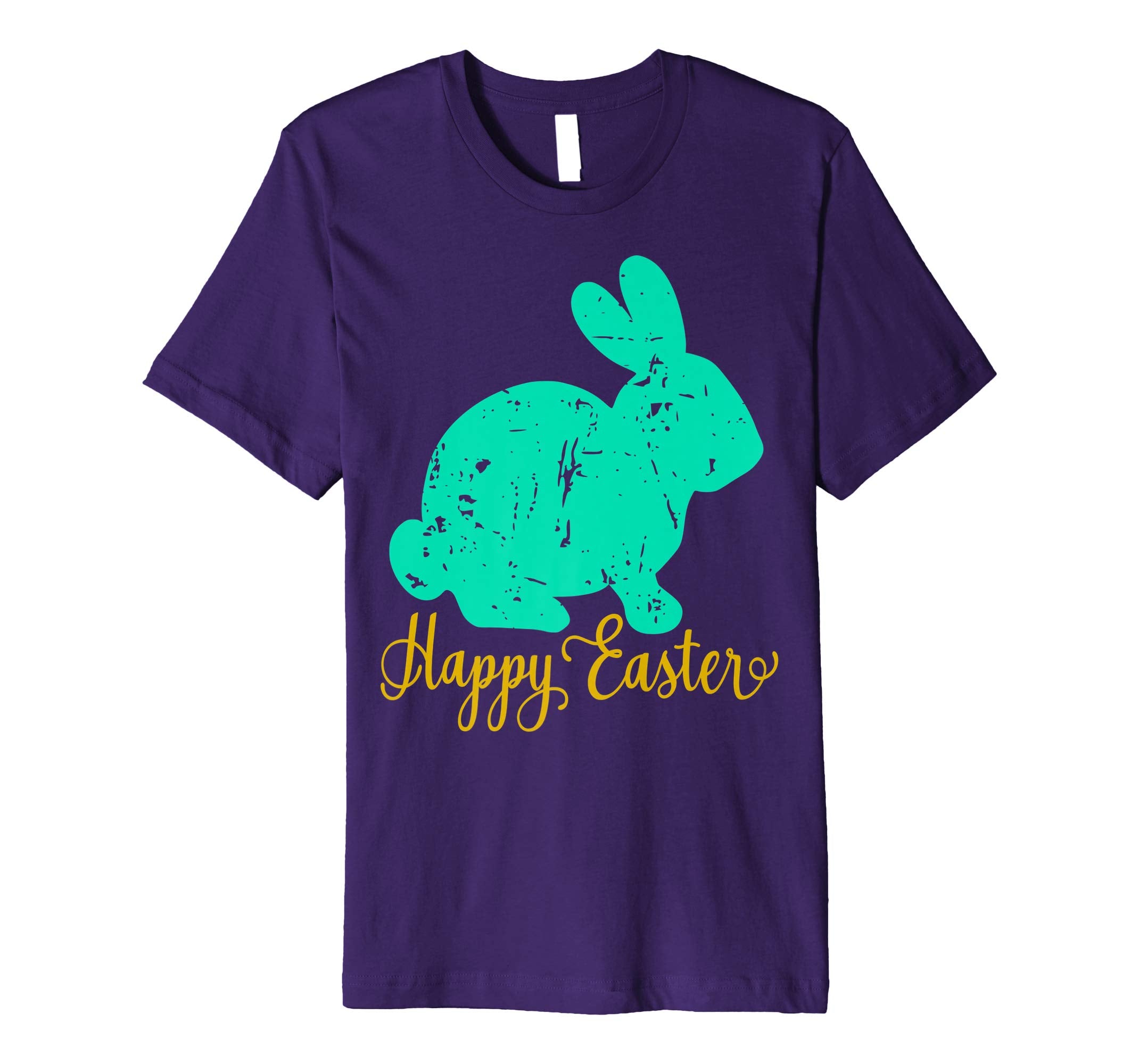Happy Easter Bunny Shirt Distressed Vintage Grunge Teacher