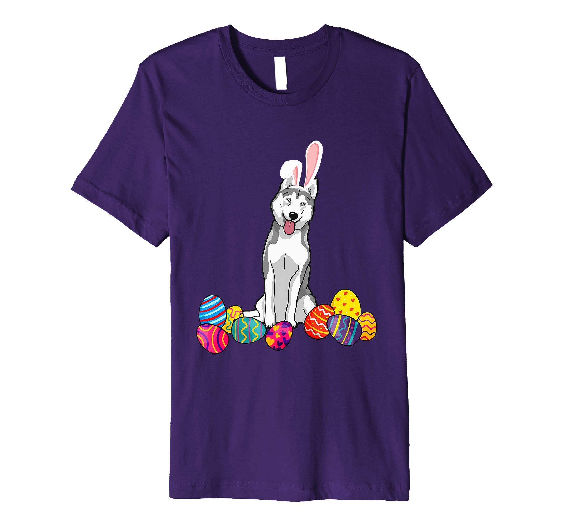 Husky Bunny Ear With Egg Easter Easter Day Shirt