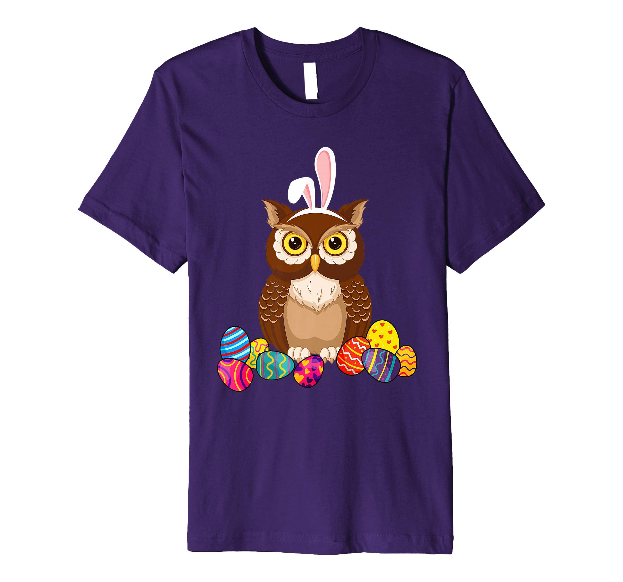 Owl Bunny Ear With Egg Easter Easter Day Shirt