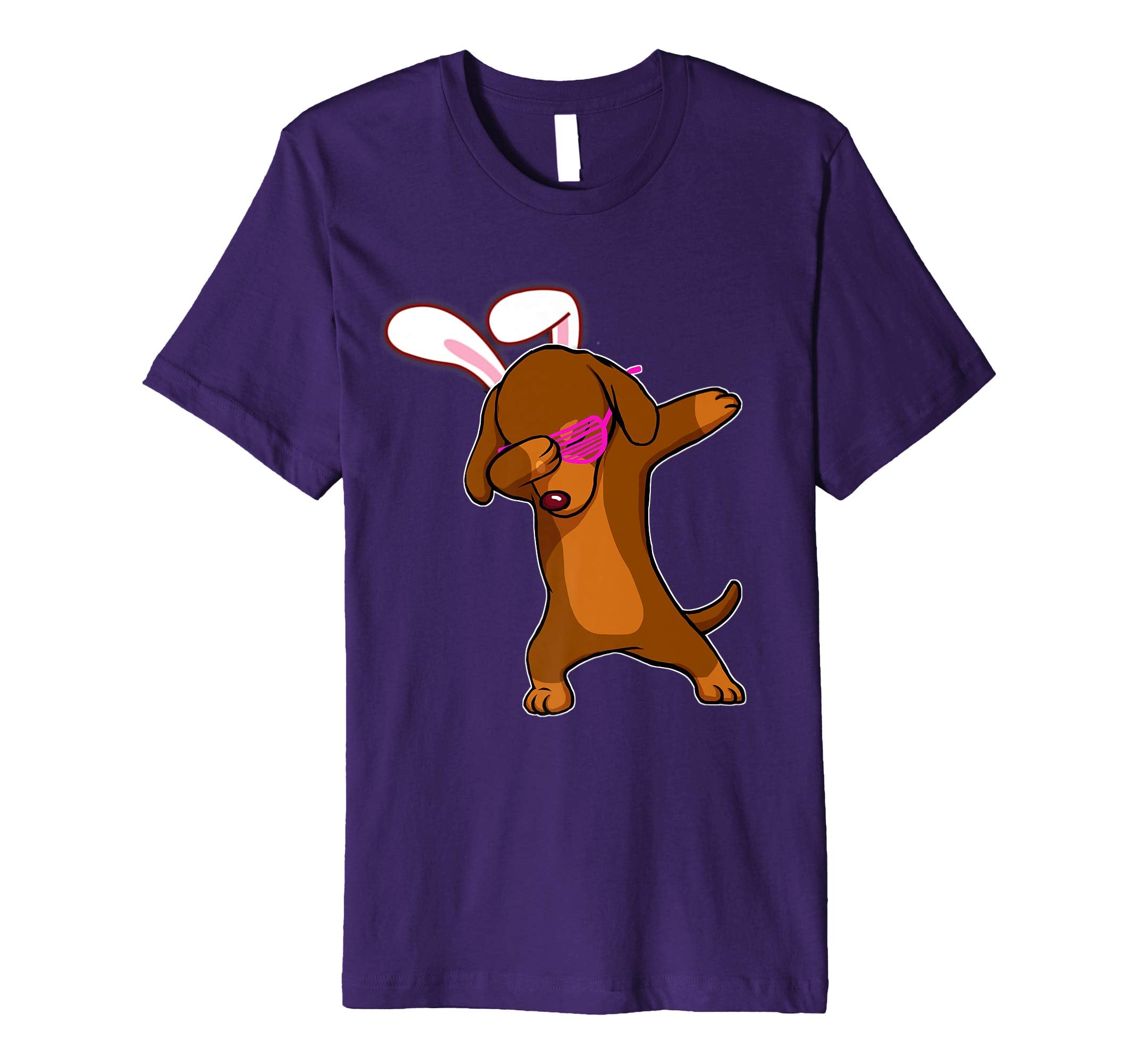 Easter Bunny Dabbing Dachshund Dog Tshirt Rabbit Ears Gift