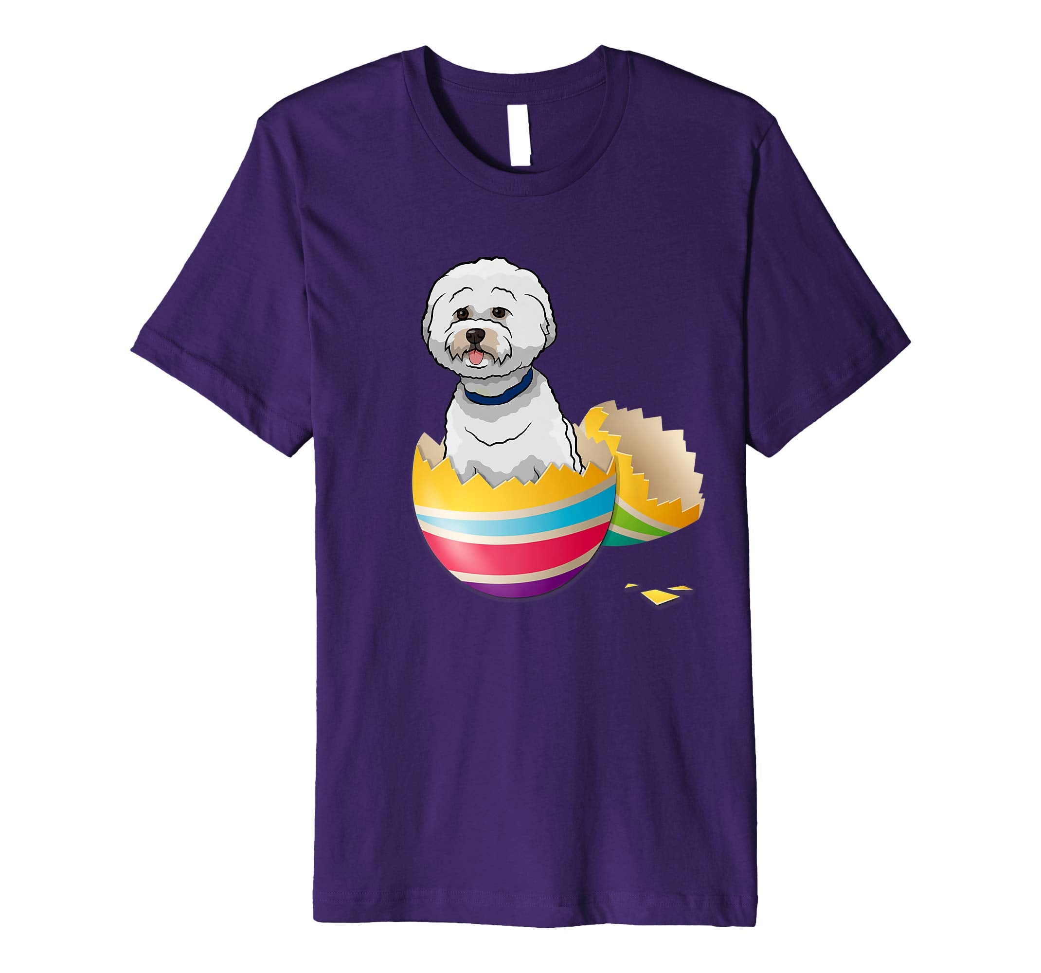 Bichons Frise Hatching From Easter Egg Easter Day Shirt