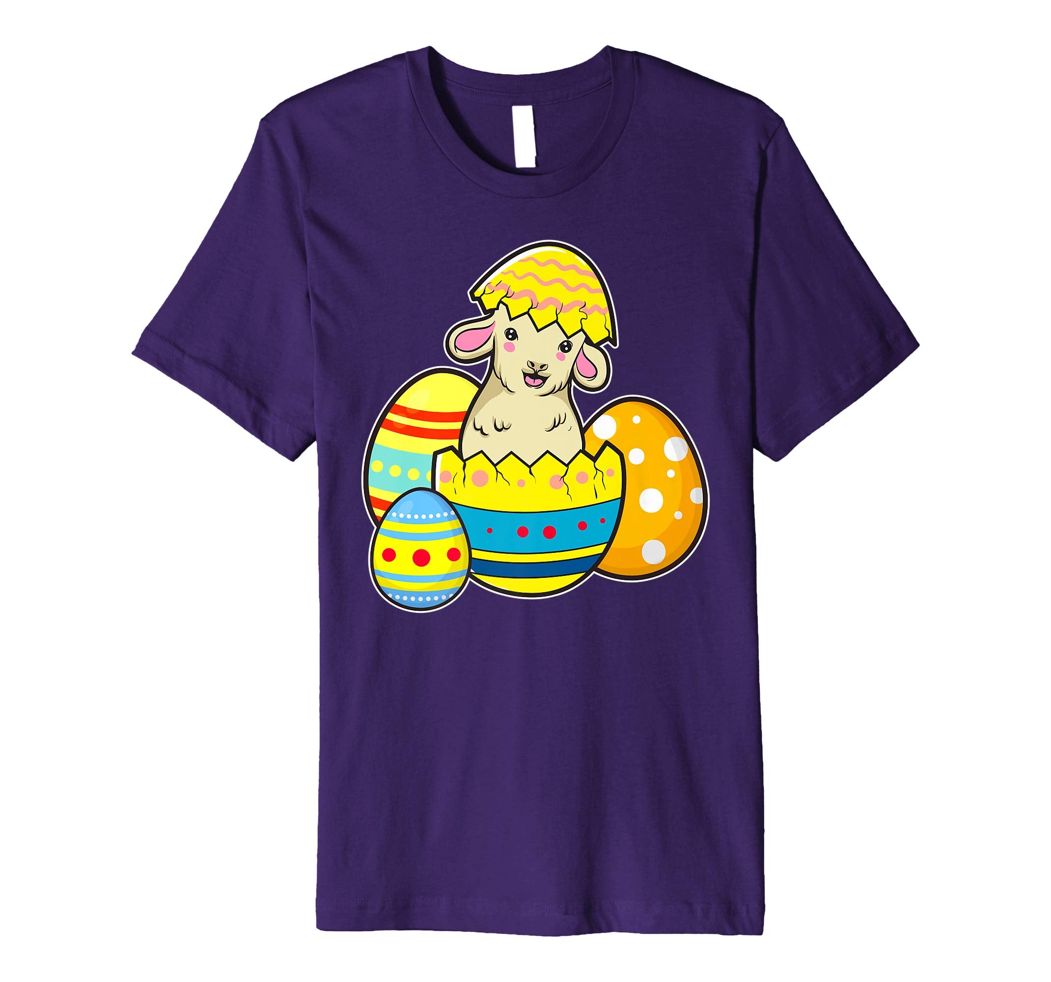 Cute Easter Lamb Shirt Egg Hunt Kids School Spring