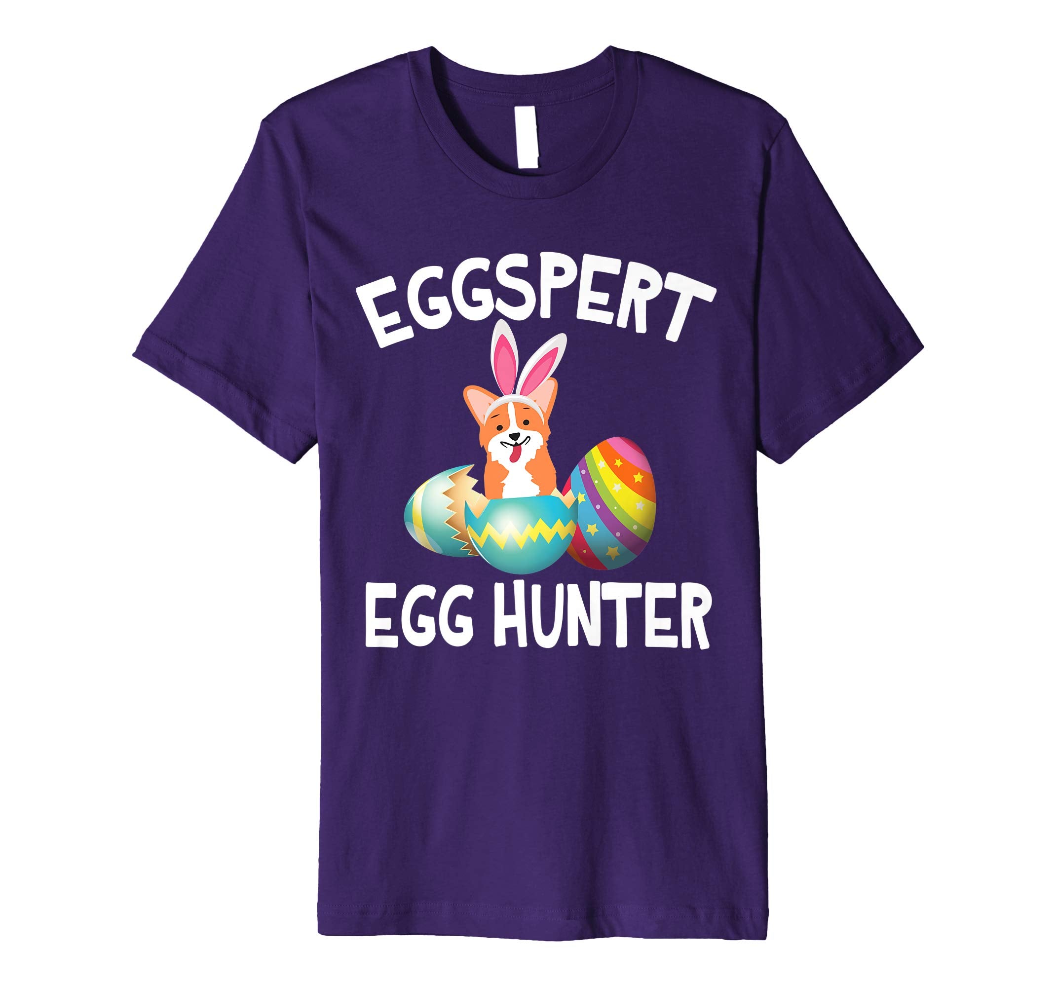 Corgi Bunny Dog Opening Easter Egg Eggspert Egg Hunter Shirt