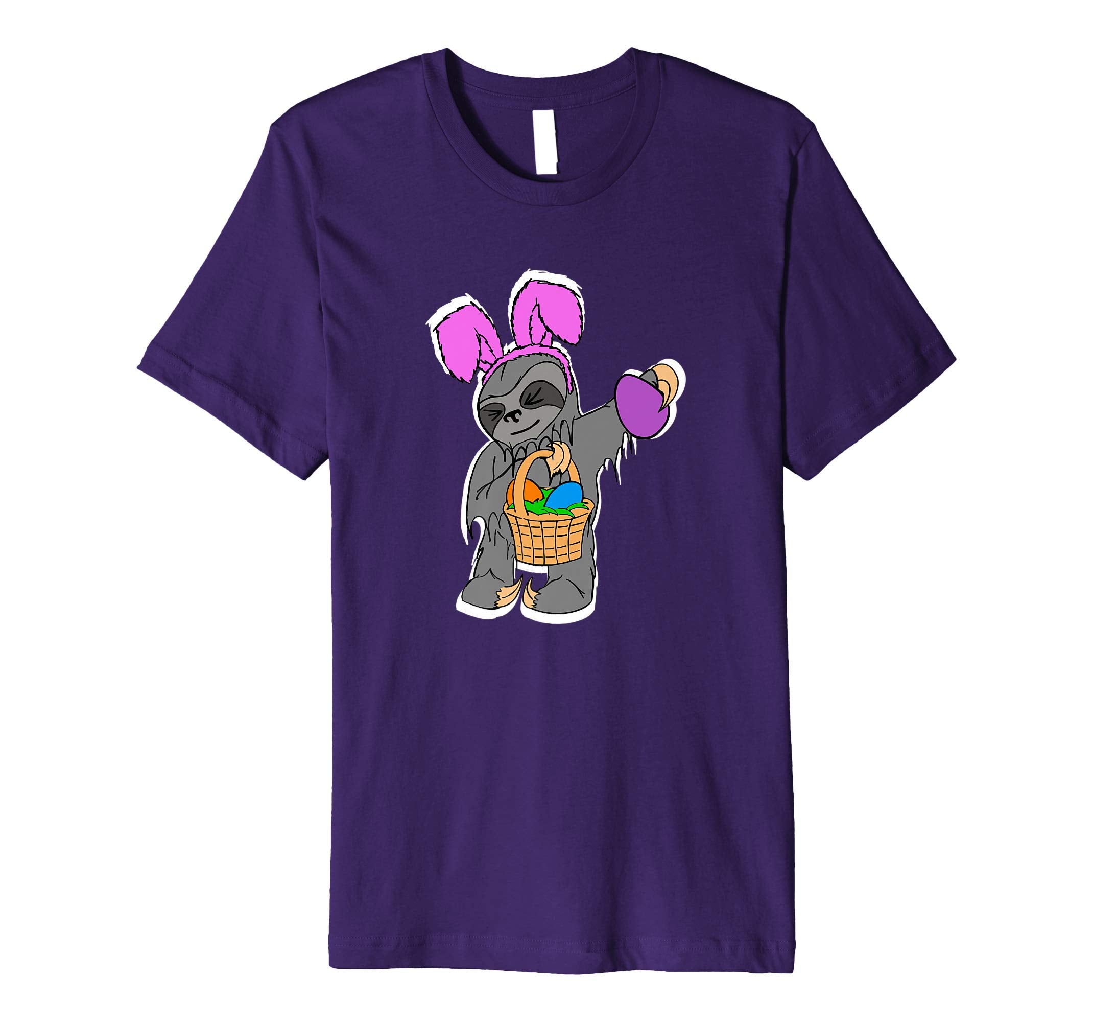 Mens Funny Sloth Shirt Cool Easter Basket Gift Idea