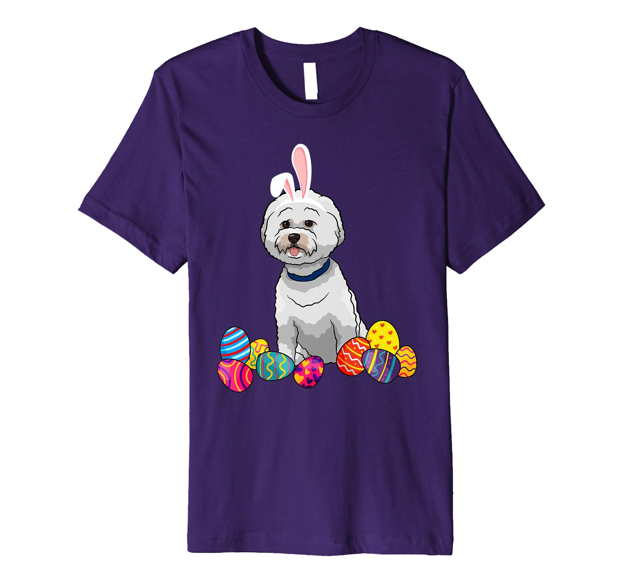 Bichons Frise Bunny Ear With Egg Easter Easter Day Shirt