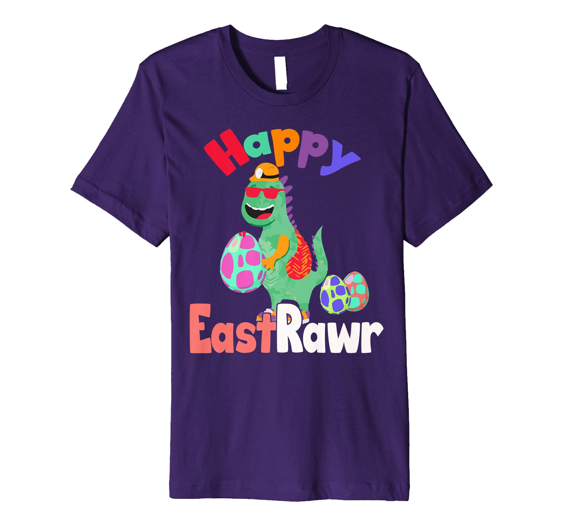 Happy Eastrawr T Rex Dinosaur Easter Bunny Egg Shirt Kids