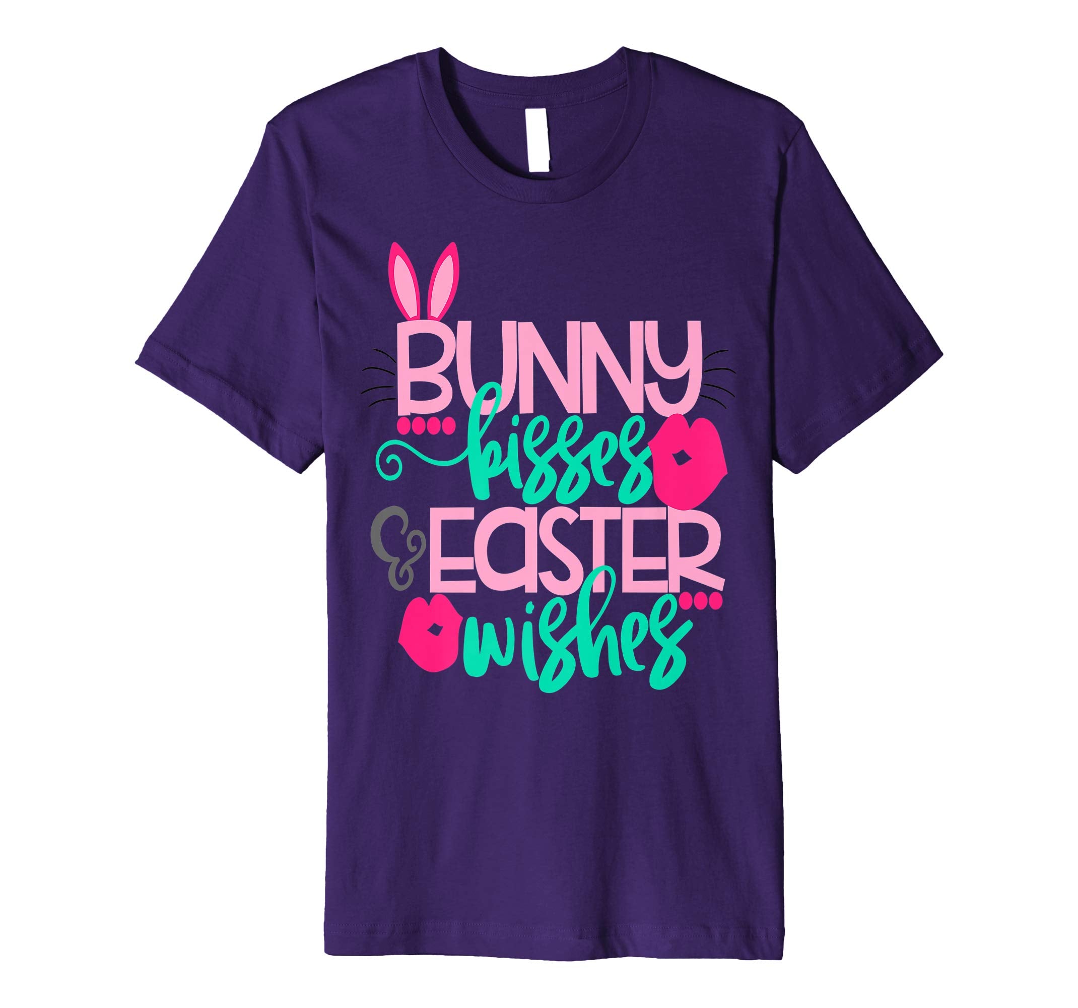 Bunny Kisses and Easter Wished Cute Easter Bunny Shirt Girls