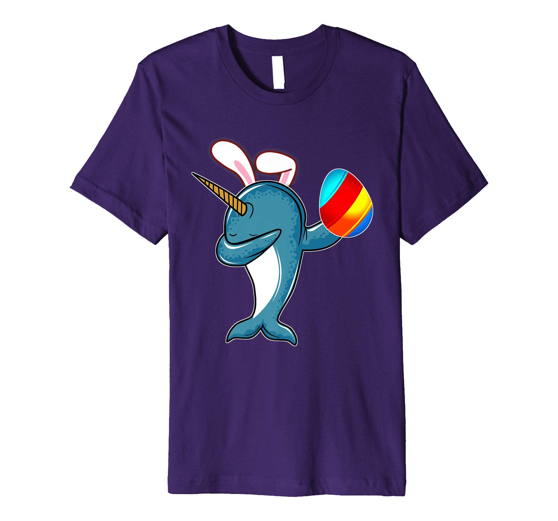 Easter Bunny Dabbing Narwhal Unicorn Tshirt Egg Ears Gift