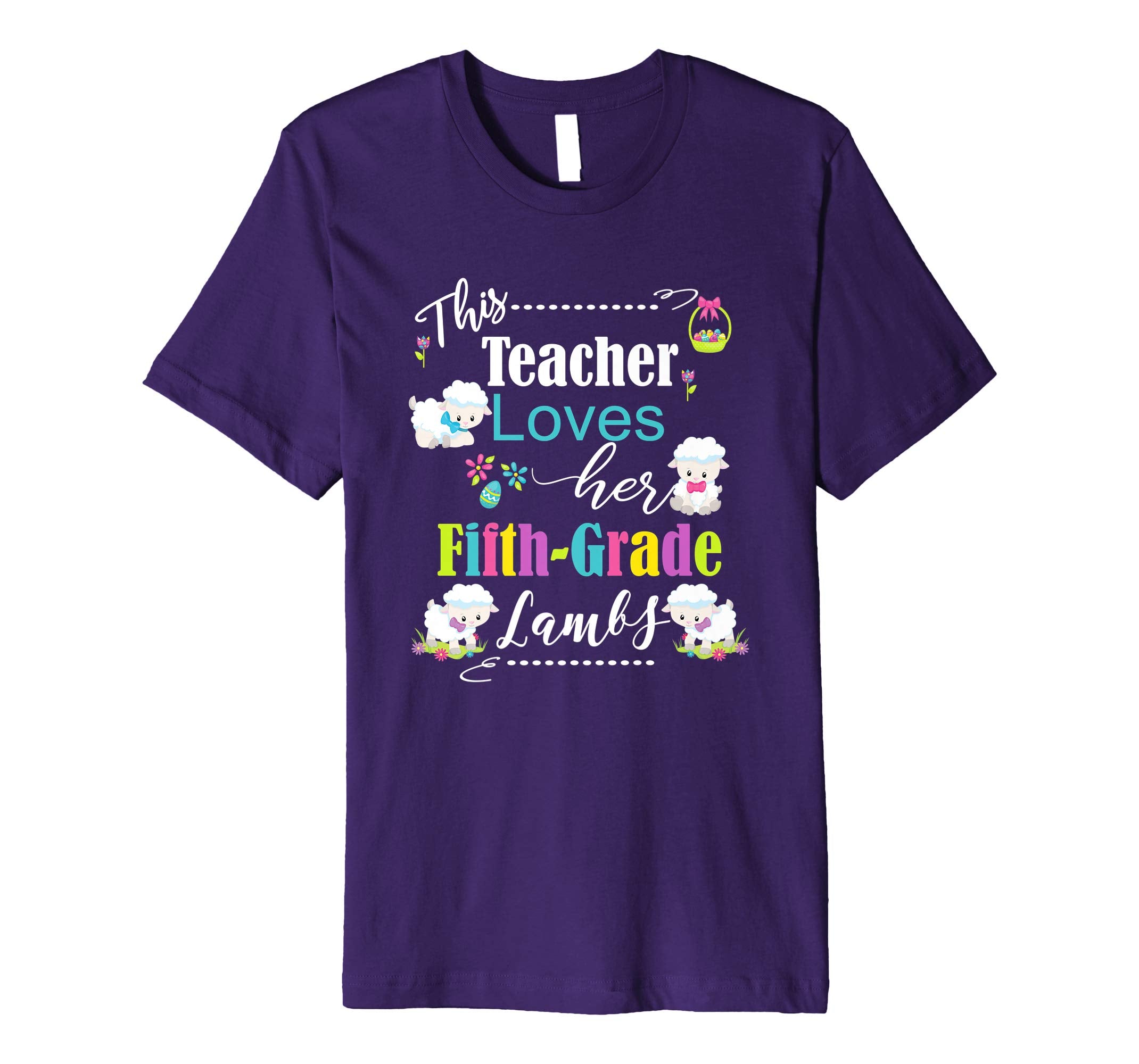 Teacher Easter School Shirt Cute Fifth Grade Love My Lambs