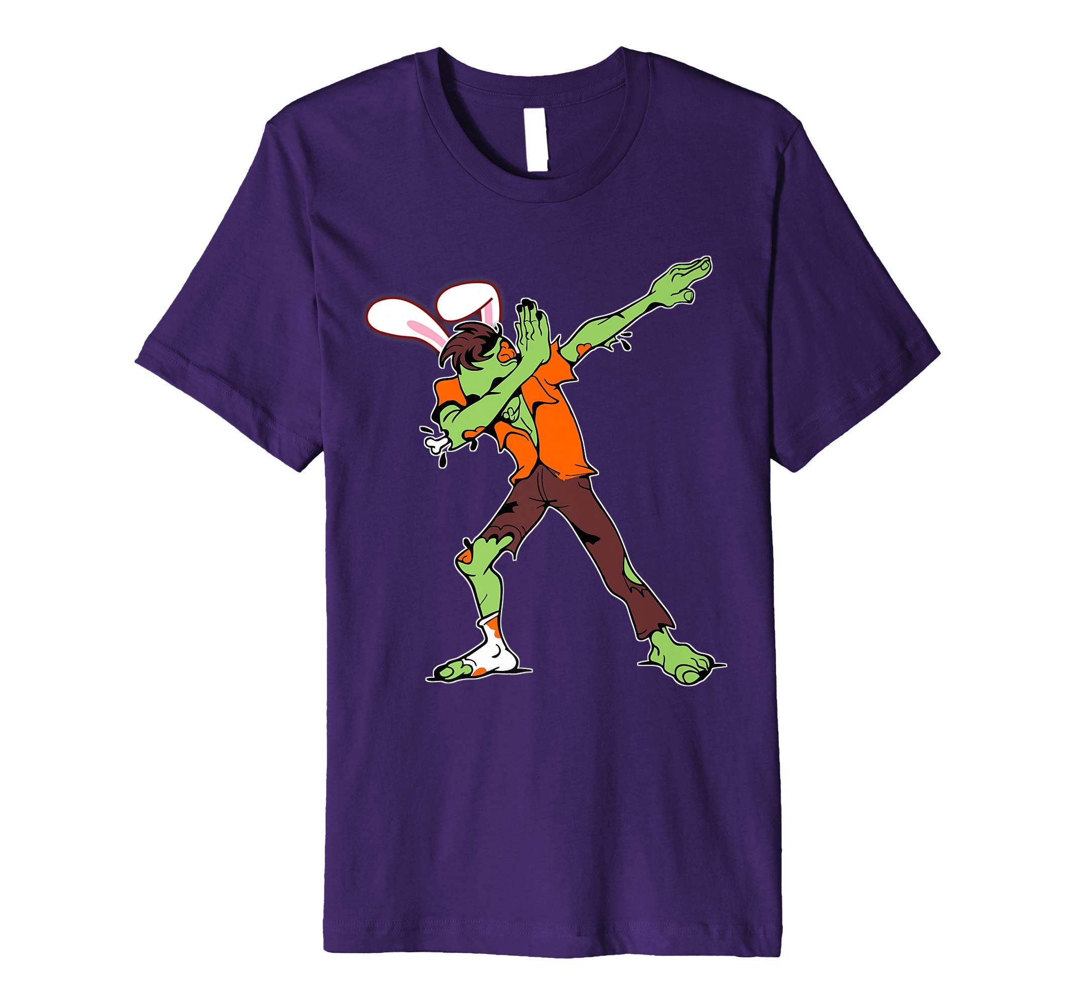 Easter Bunny Dabbing Zombie Tshirt Rabbit Ears Animal Gift