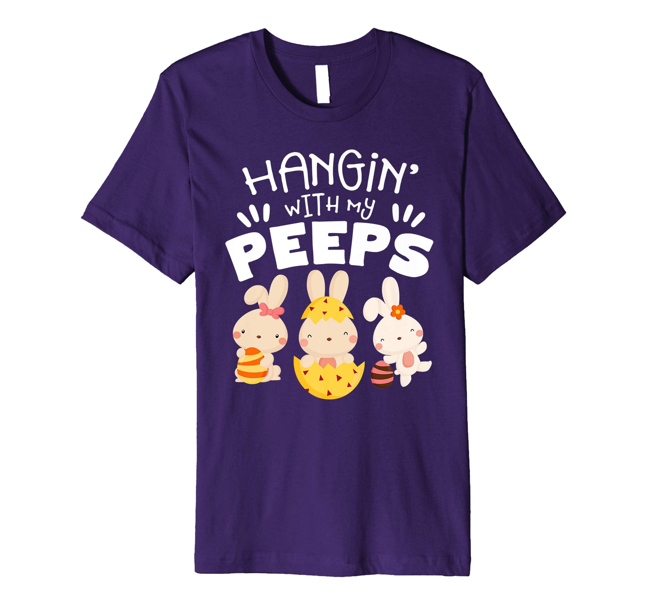 Hanging With My Peeps Happy Easter Kids Boys Girls T Shirt