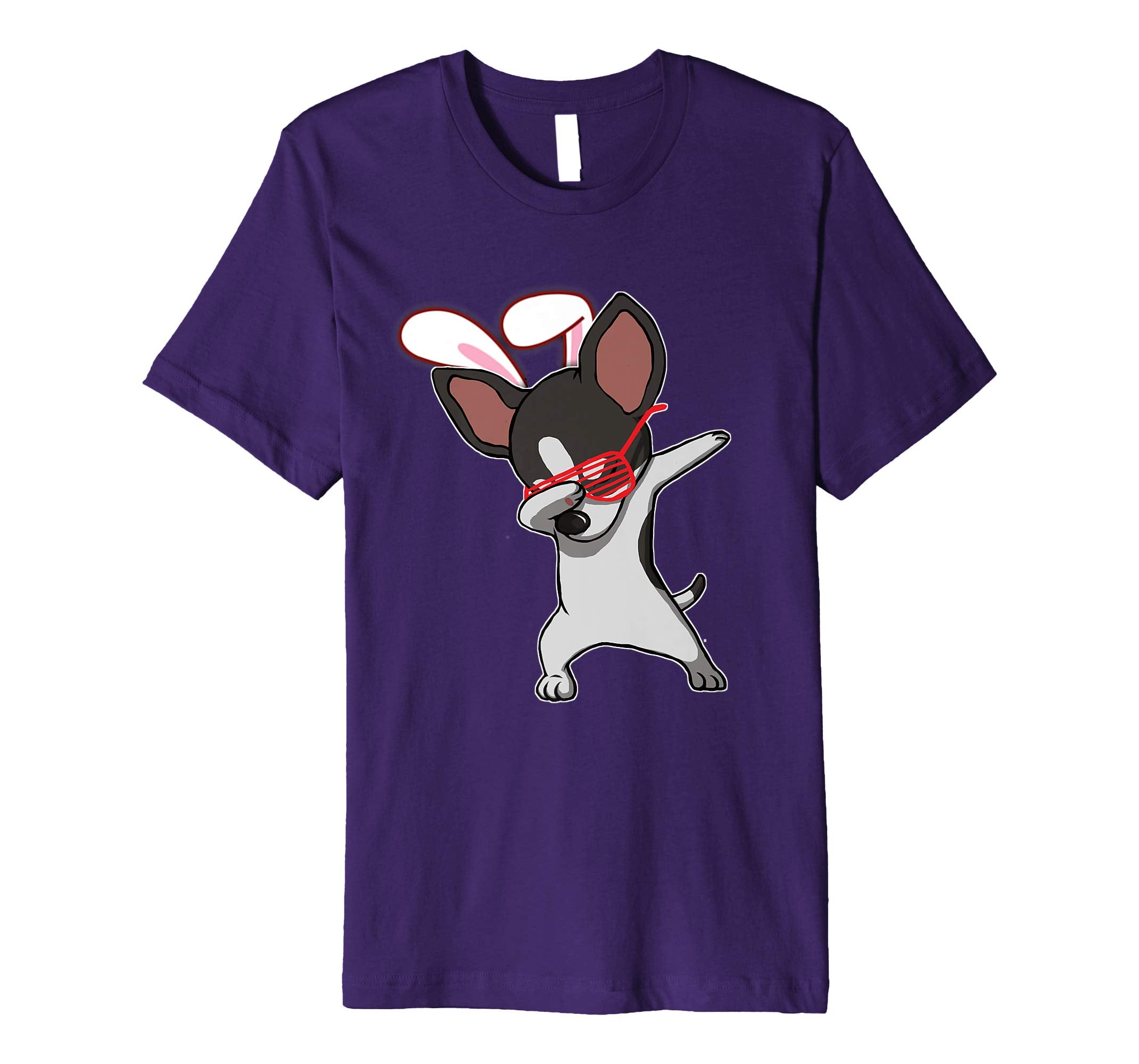 Easter Bunny Dabbing Chihuahua Dog Tshirt Rabbit Ears Gift