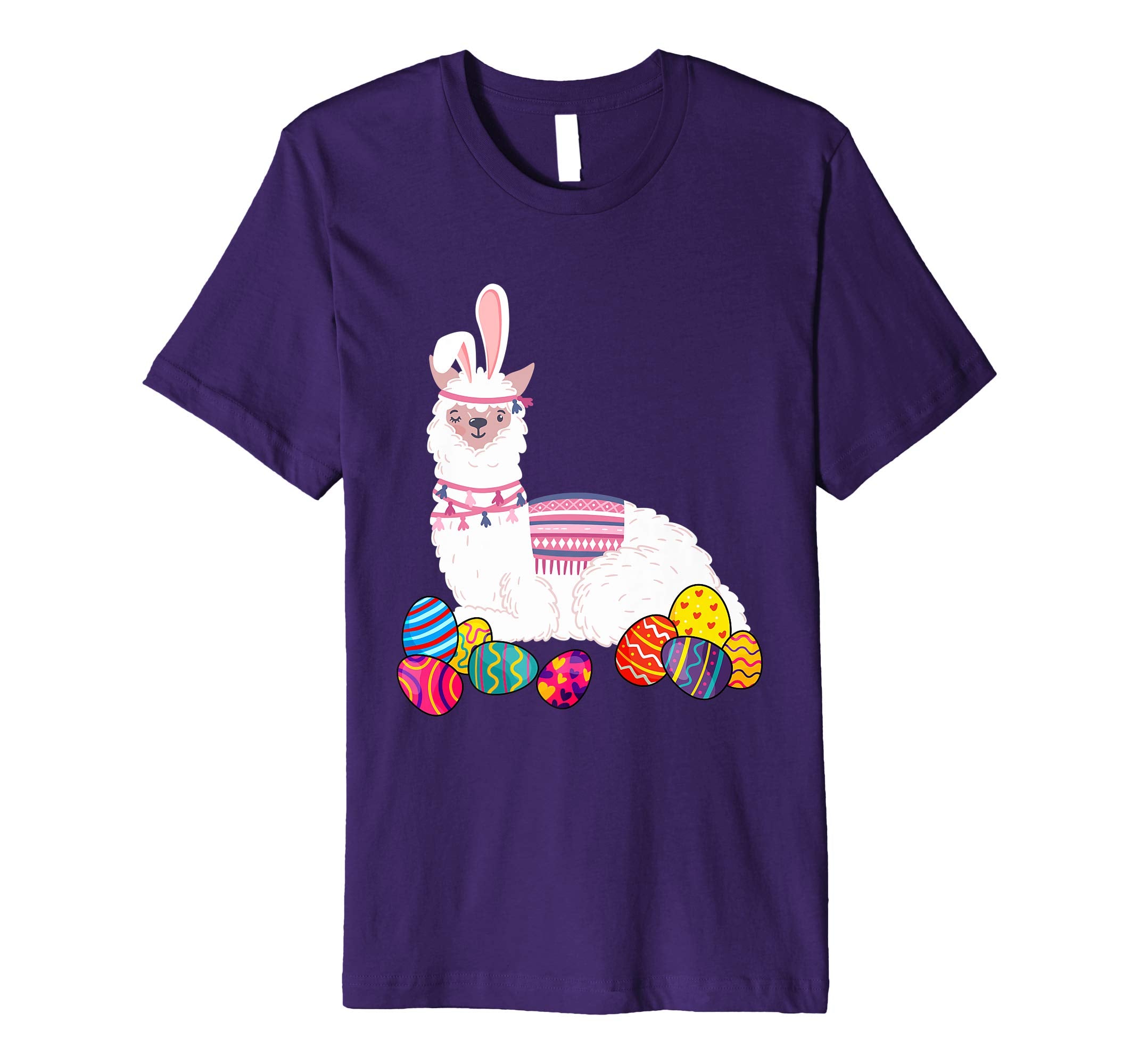 Llama Bunny Ear With Egg Easter Easter Day Shirt
