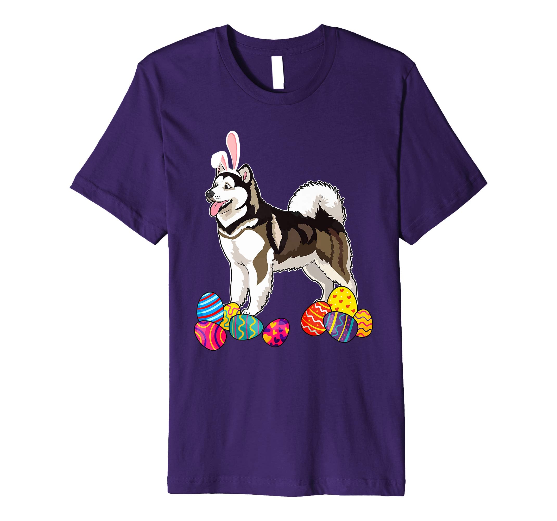 Alaskan Malamute Bunny Ear With Egg Easter Easter Day Shirt