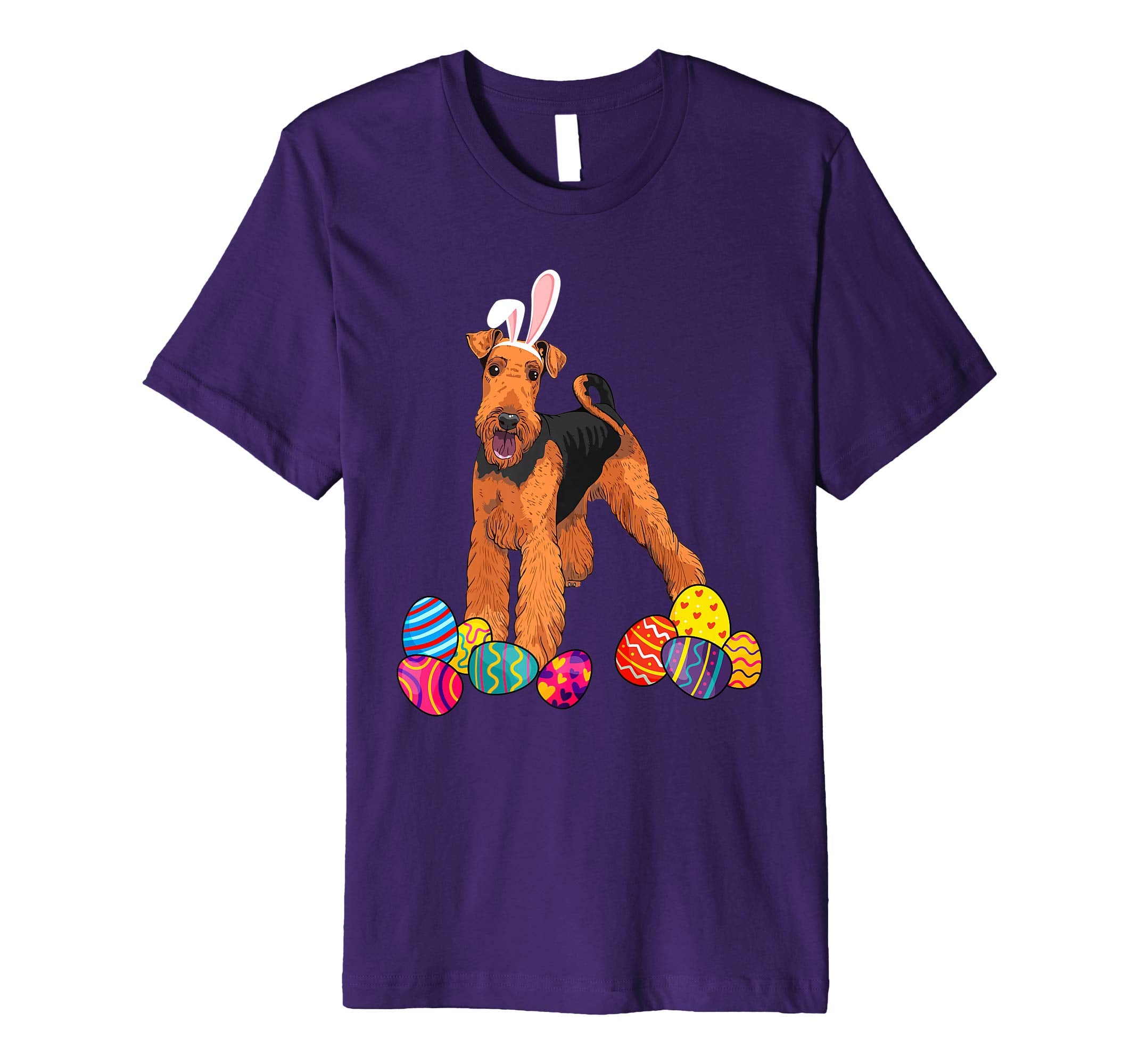 Airedale Terrier Bunny Ear With Egg Easter Easter Day Shirt