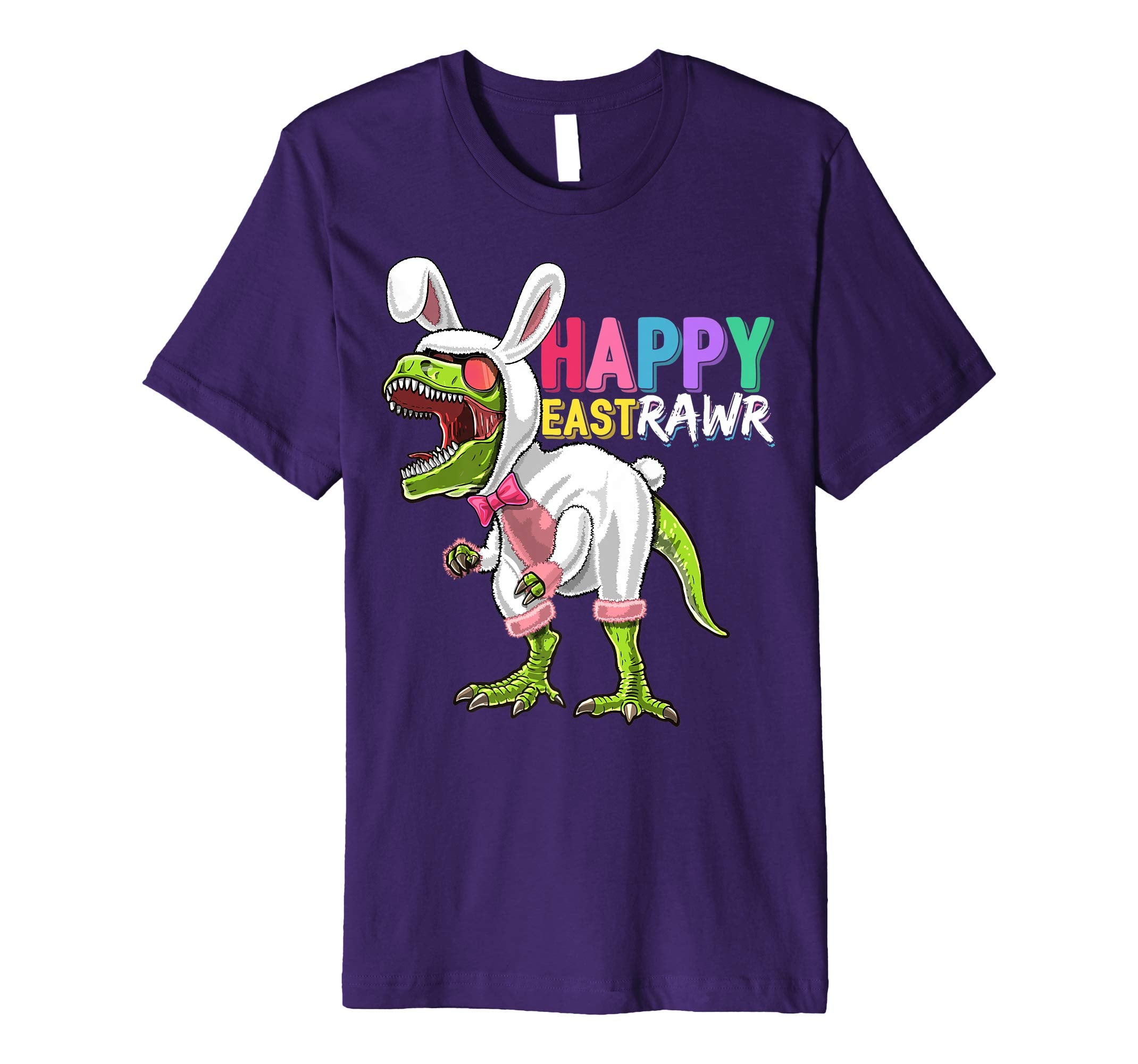 Happy Eastrawr T Rex Dinosaur Easter Bunny Costume Shirt Kid
