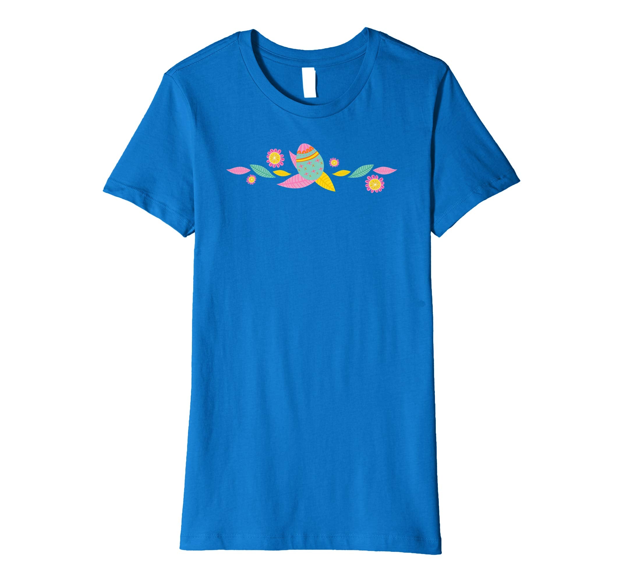 Cute Easter Egg and Flowers Spring Shirt Women and Girls