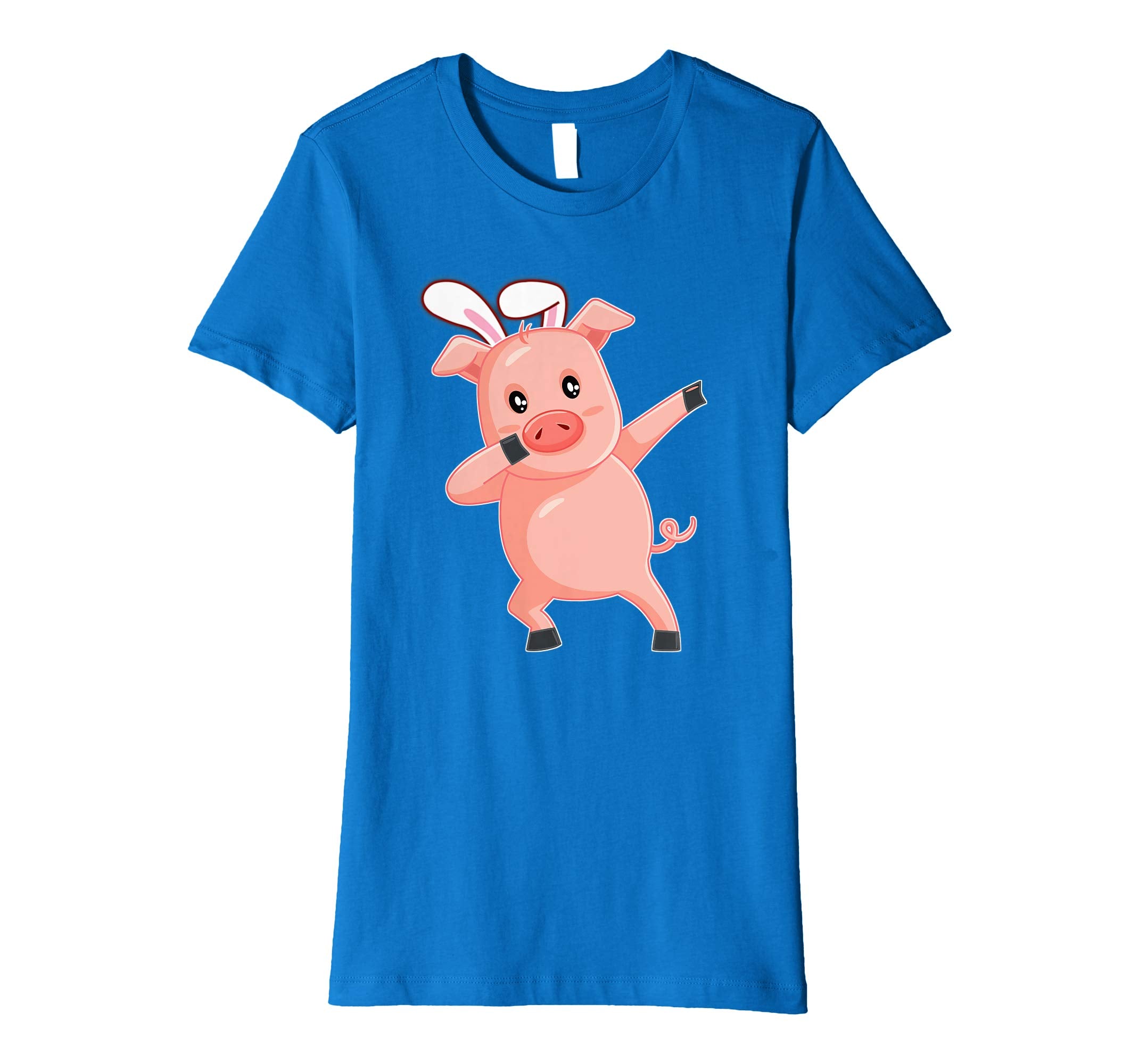 Easter Bunny Dabbing Pig Hog Tshirt Rabbit Ears Animal Gift