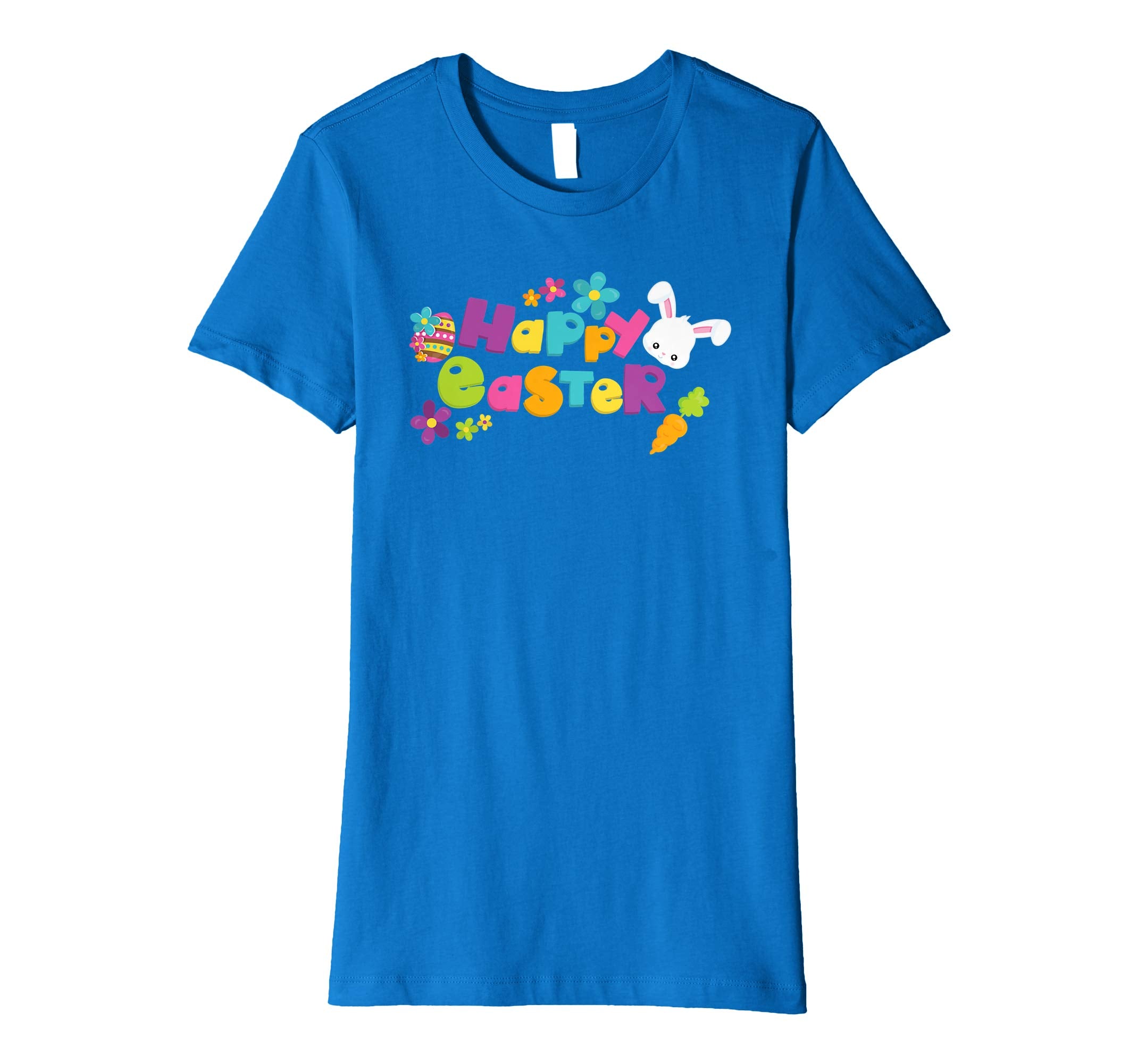 Happy Easter T-Shirt Cute Bunny Flower Carrots TShirt