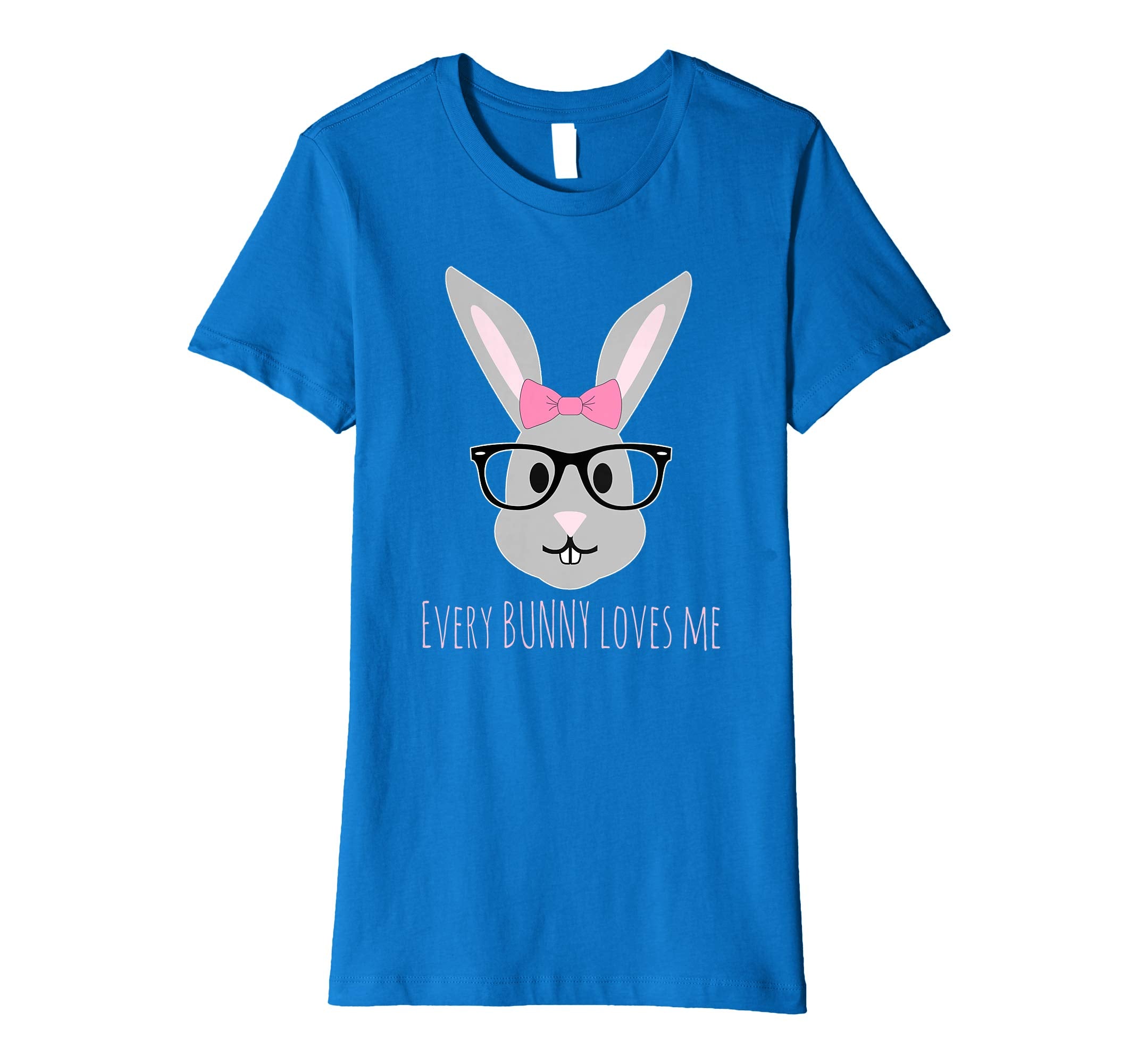 Happy Easter T-Shirt Cute Girl Bunny with Glasses TShirt