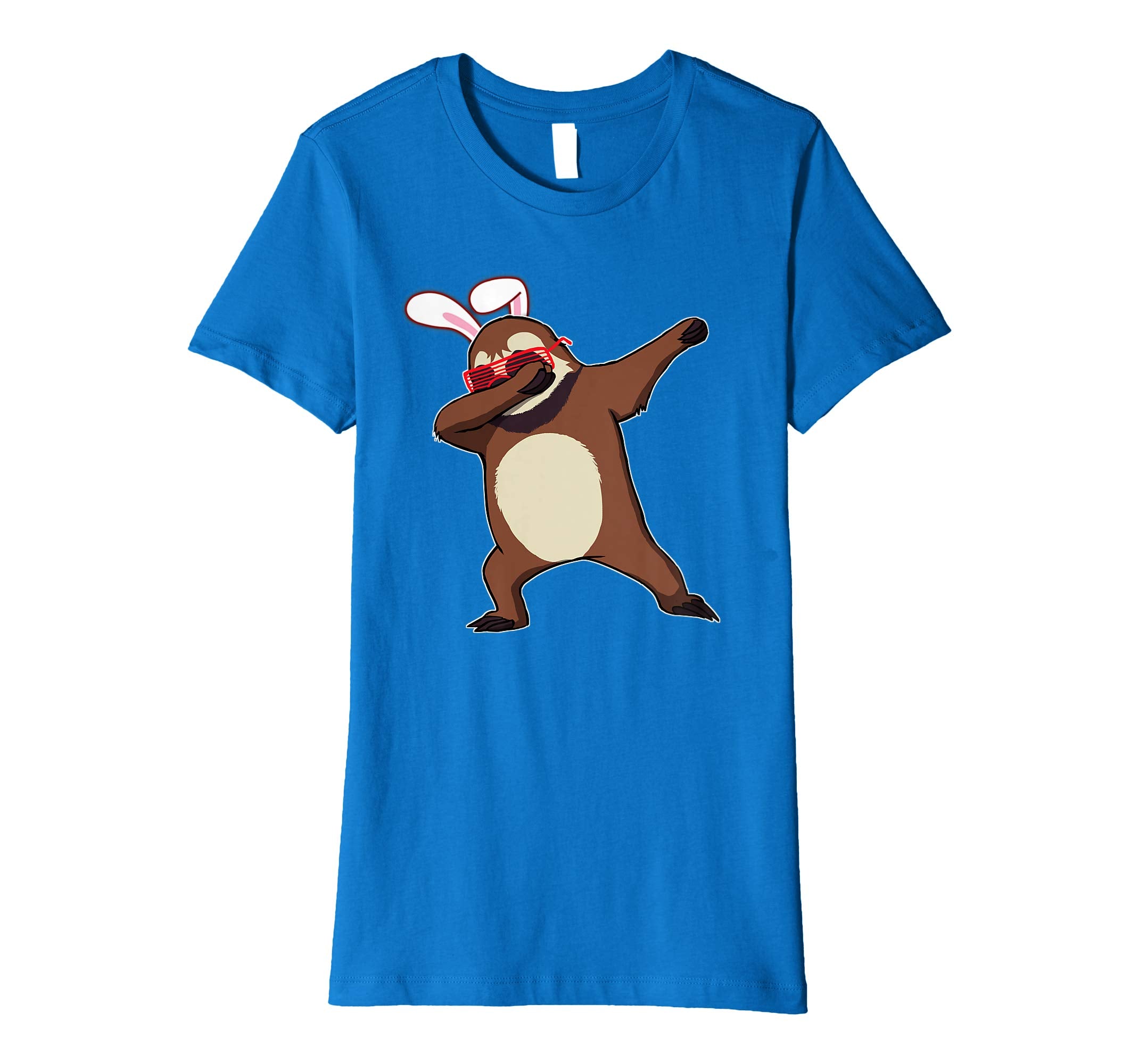 Easter Bunny Dabbing Sloth Tshirt Rabbit Ears Animal Gift