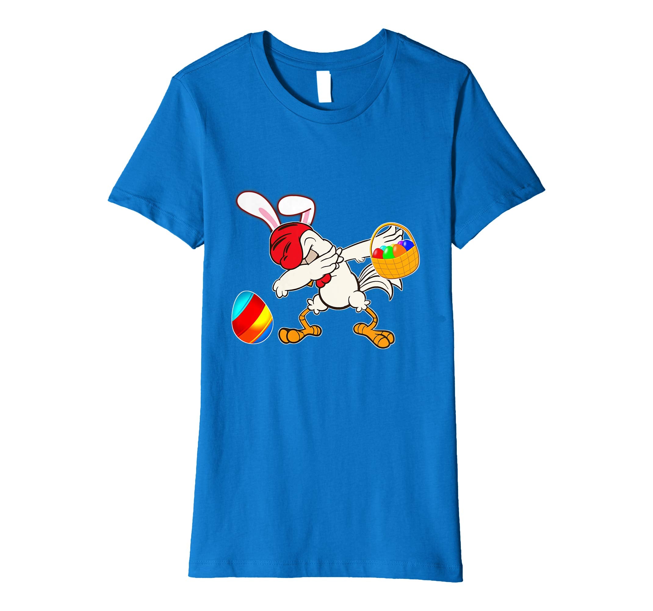 Easter Bunny Dabbing Chicken Tshirt Easter Egg Basket