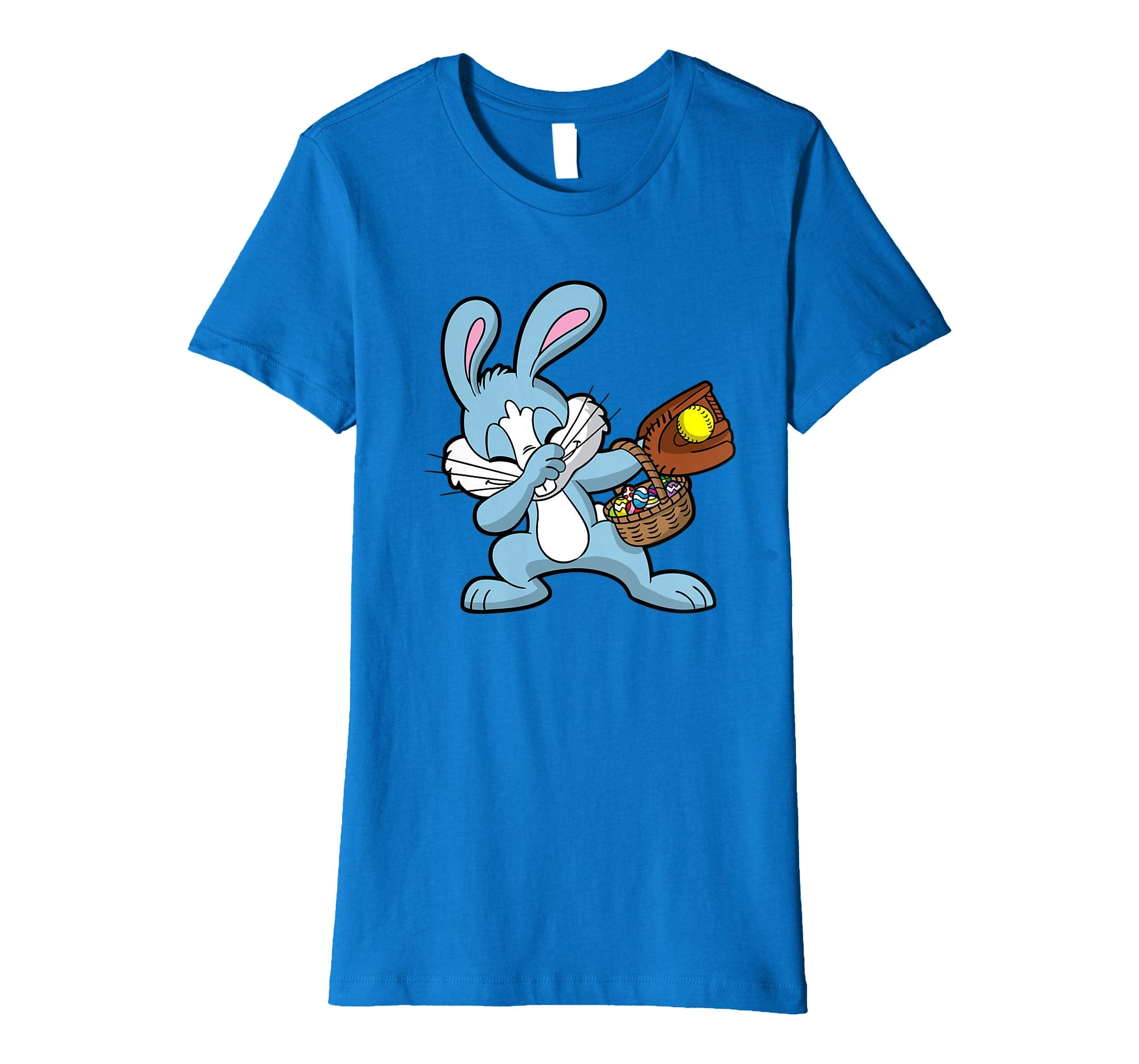 Dabbing Easter Bunny T-Shirt Softball Dab Dance