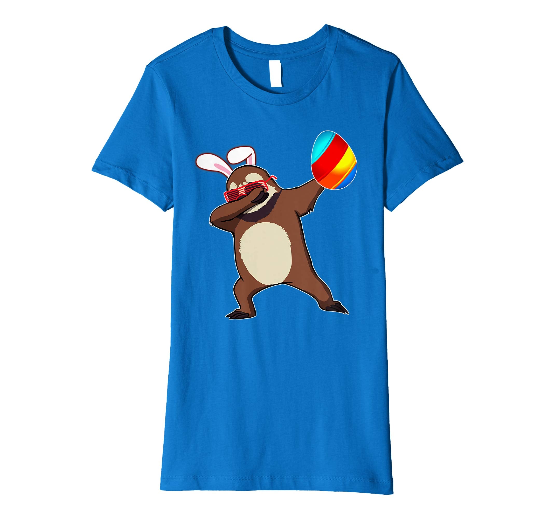 Easter Bunny Dabbing Sloth Tshirt Egg Ears Animal Gift