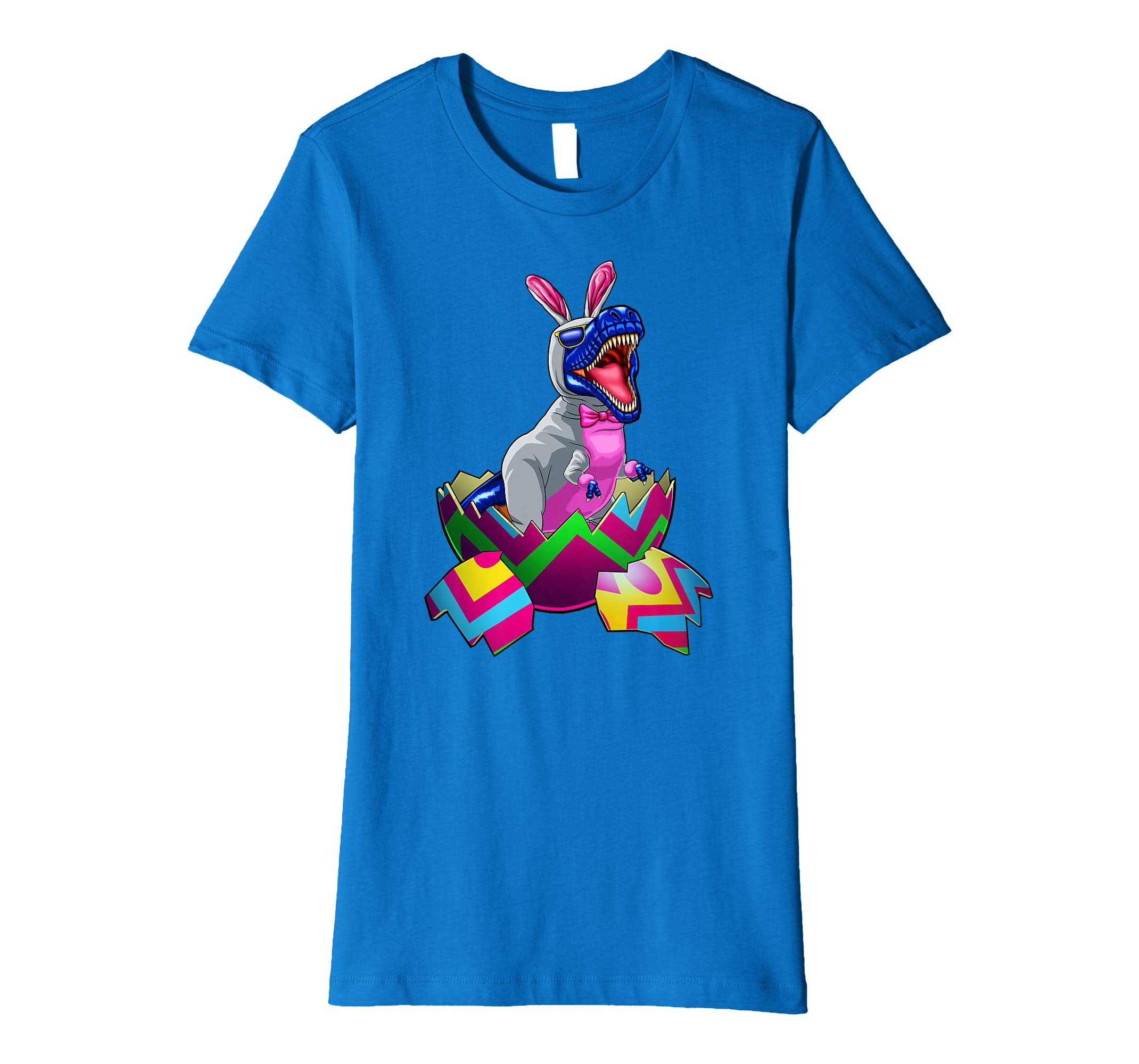 Easter T Rex Dinosaur Shirt Kids Boys Bunny Basket Eggs