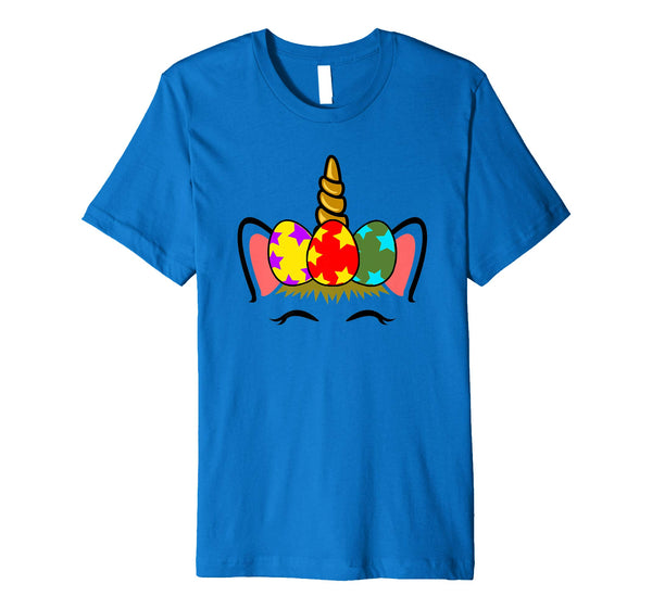 Easter Unicorn Girl Shirt | Cute Easter Painted Eggs Gift