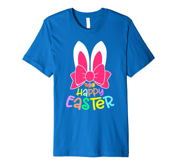 Bunny Ears Eggs Happy Easter Kids Boys Girls T Shirt Gift