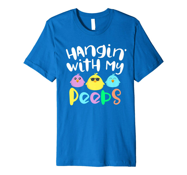 Hanging With My Peeps Happy Easter Kids Boys Girls T Shirt