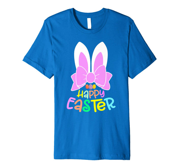 Bunny Ears Eggs Happy Easter Kids Boys Girls T Shirt Gift