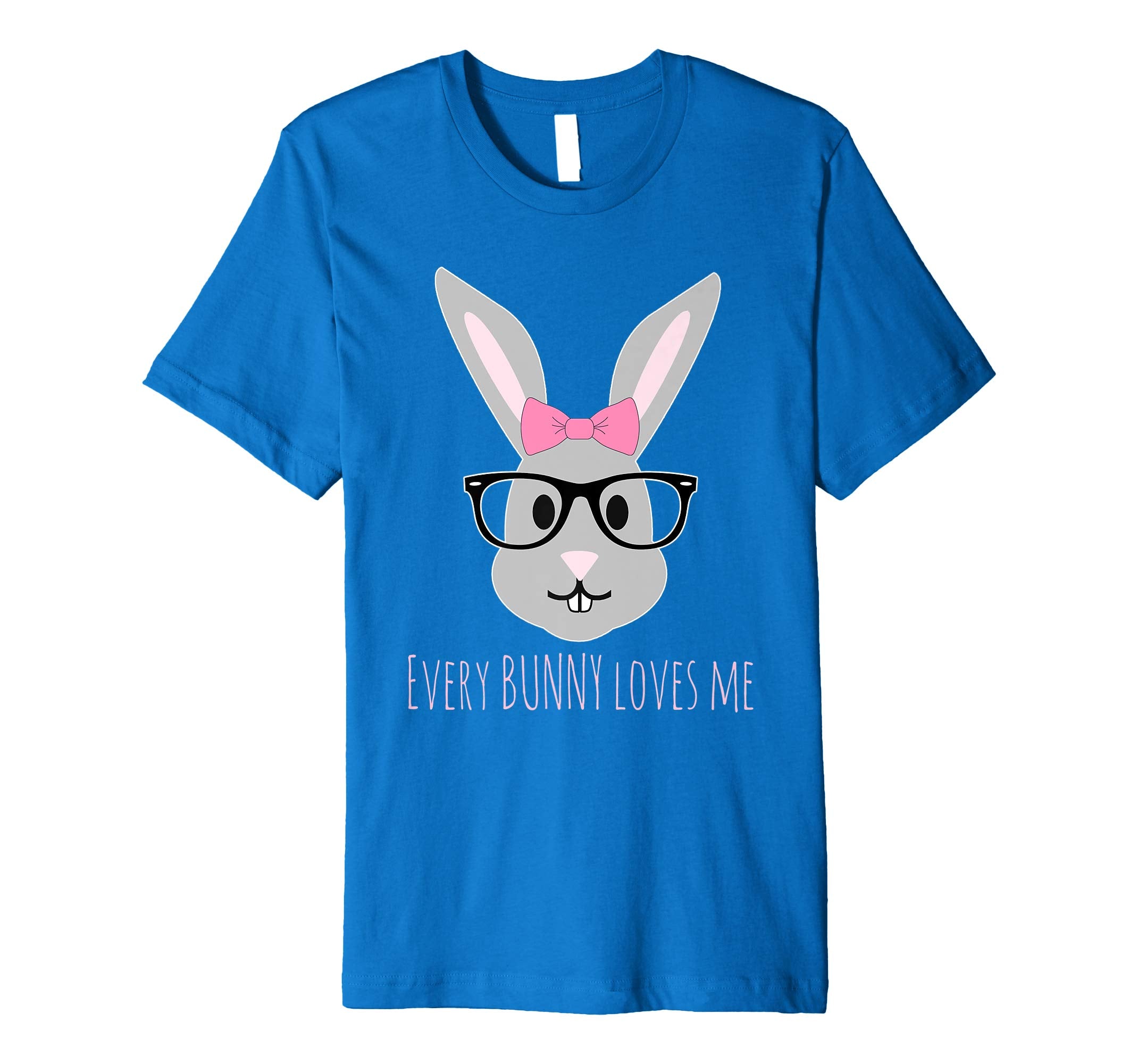 Happy Easter T-Shirt Cute Girl Bunny with Glasses TShirt