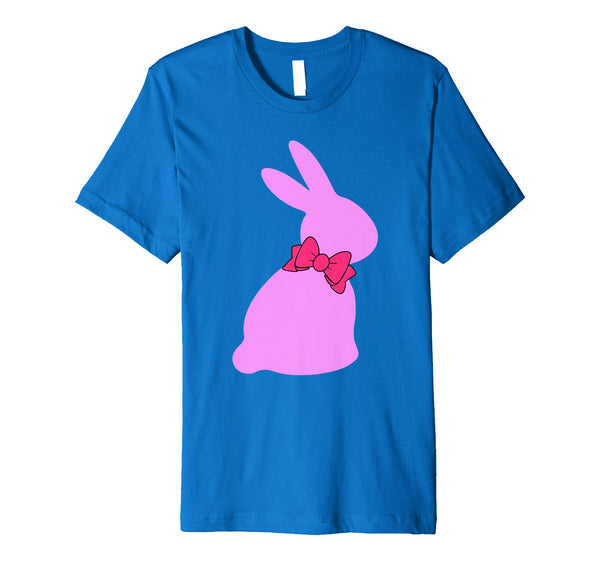 Happy Easter Bunny Silhouette Bow Boys Girls Kids T Shirt