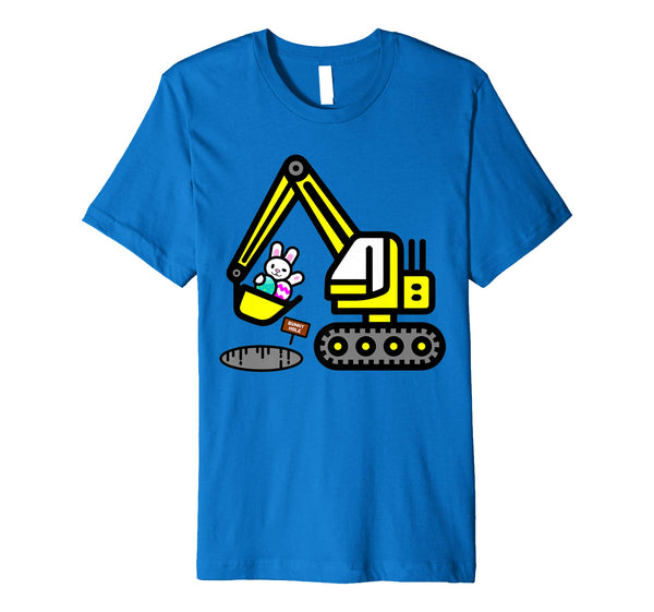Funny Easter Egg Bunny Excavator Shirt Gift