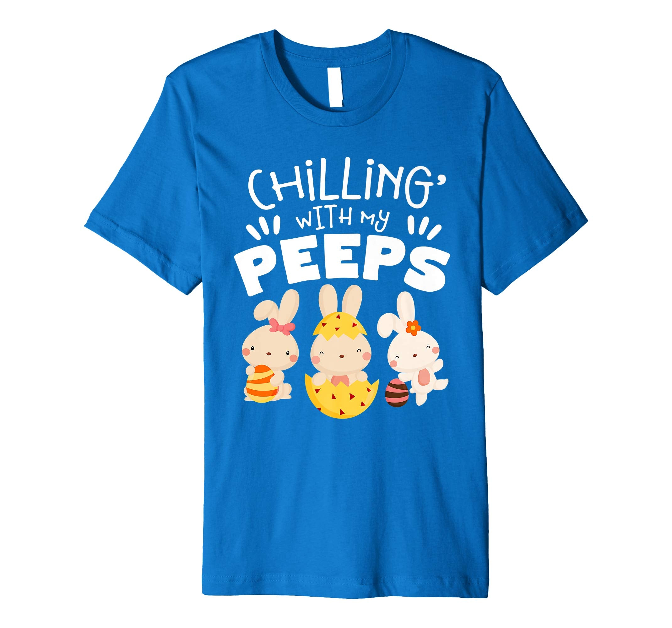 Chillin With My Peeps Happy Easter Kids Boys Girls T Shirt