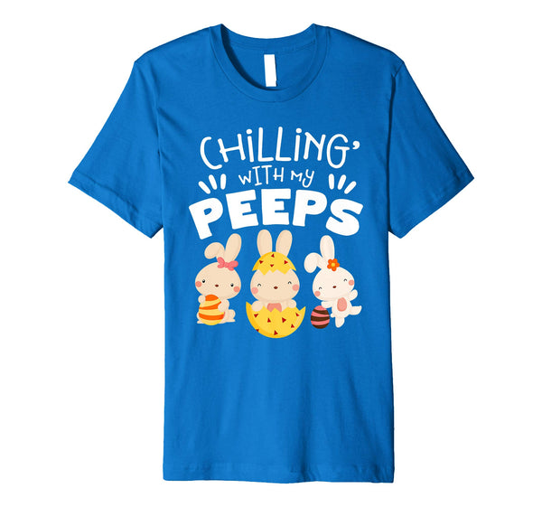 Chillin With My Peeps Happy Easter Kids Boys Girls T Shirt