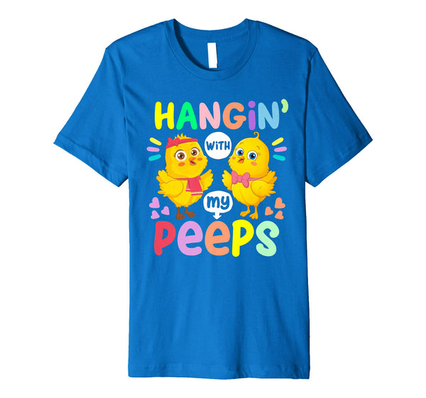 Hanging With My Peeps Happy Easter Kids Boys Girls T Shirt