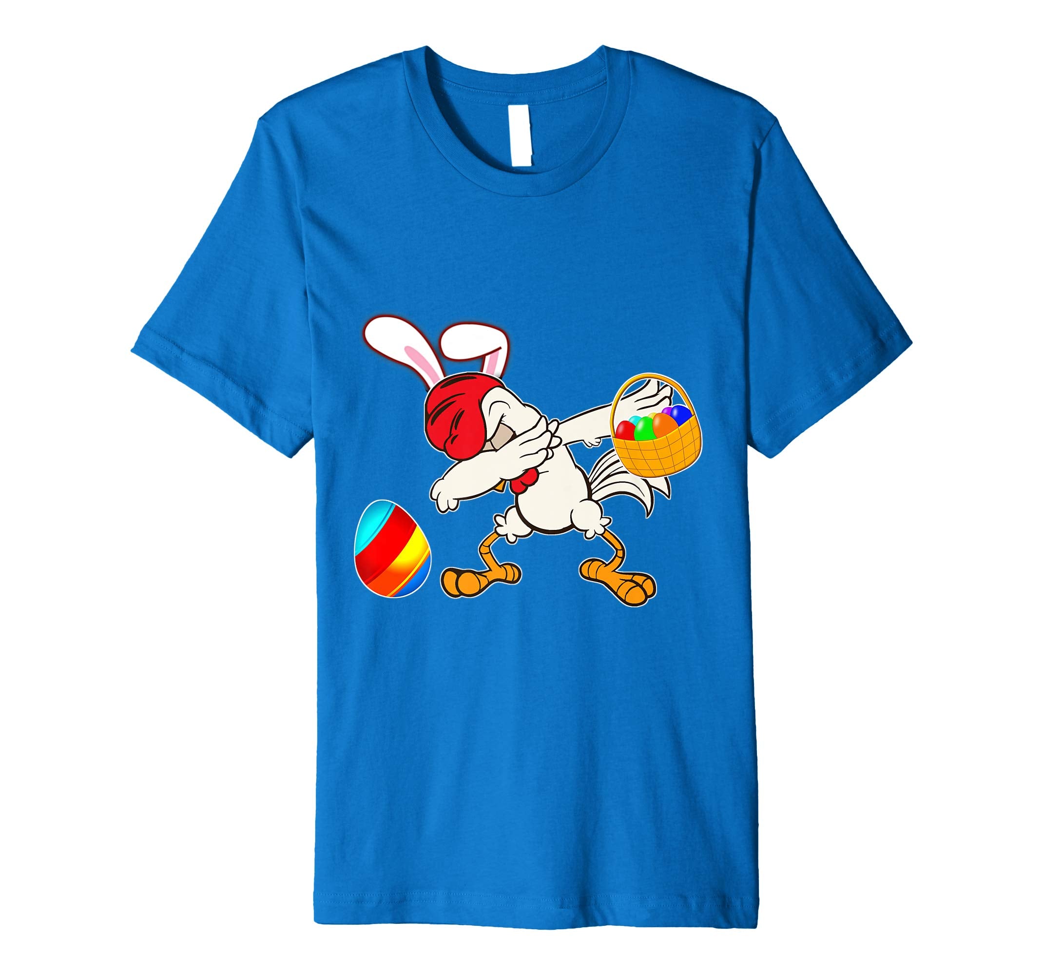 Easter Bunny Dabbing Chicken Tshirt Easter Egg Basket